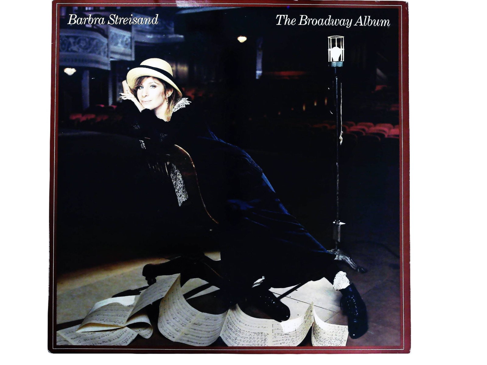Barbra Streisand The Broadway Album 1985 Vinyl LP: A single vinyl Long Play (LP) record, "The Broadway Album," by Barbra Streisand. The album was released by Columbia Records, featuring compositions by Stephen Sondheim, Leonard Bernstein, and others. 