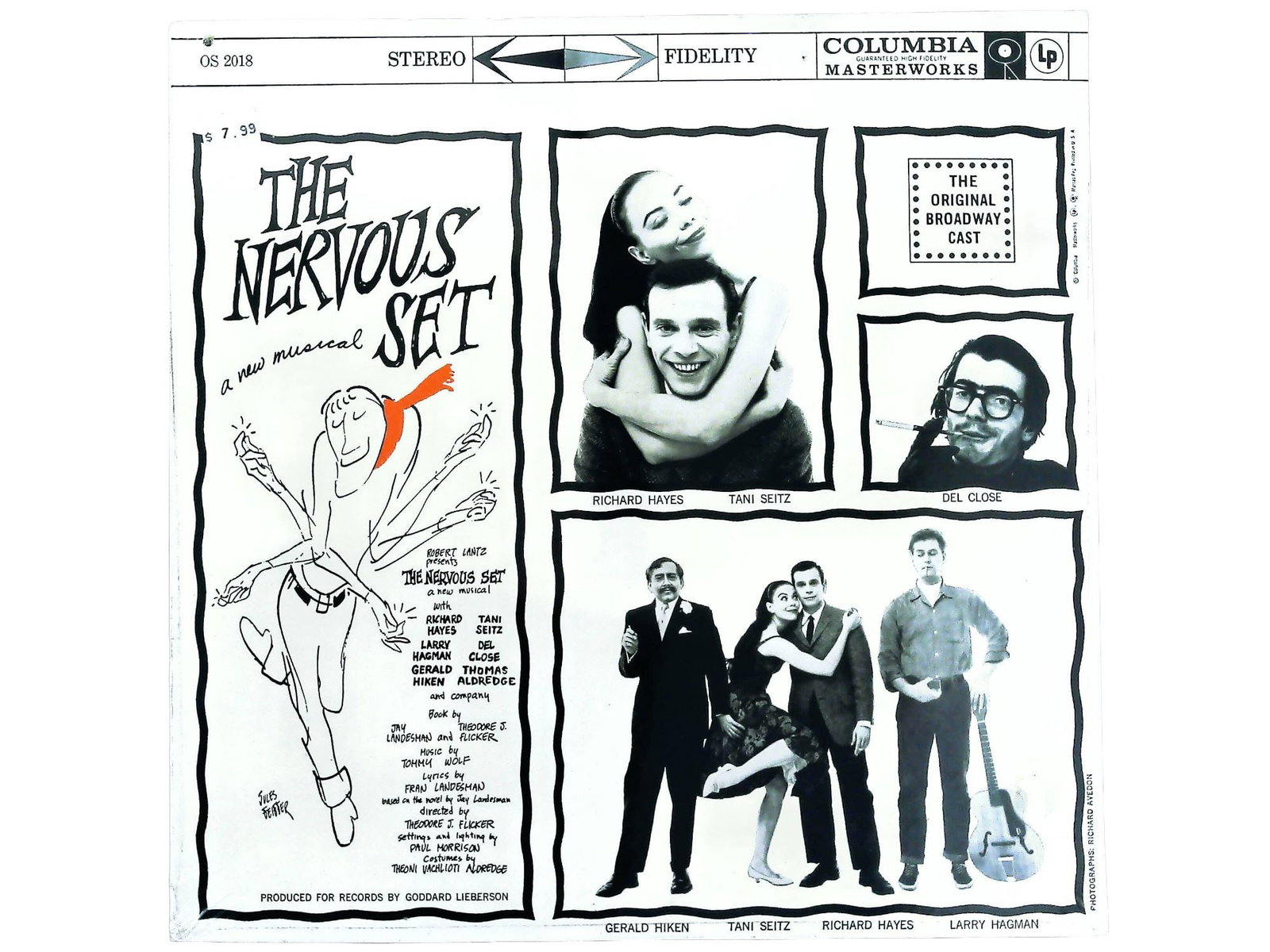 Landesman & Flicker, The Nervous Set Broadway Cast Columbia 1959: Original Broadway Cast Recording of The Nervous Set: A New Musical. Book by Jay Landesman and Theodore J. Flicker. Music by Tommy Wolf, Lyrics by Fran Landesman. Based on the novel by Jay Landesman. F