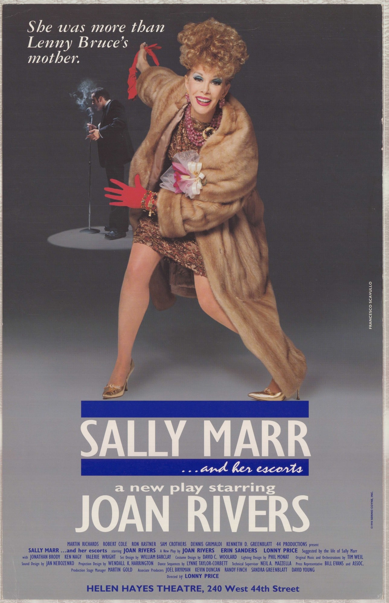 Joan Rivers Sally Marr and her escorts Original Theatre Production Poster, 1994 (1 of 1)
