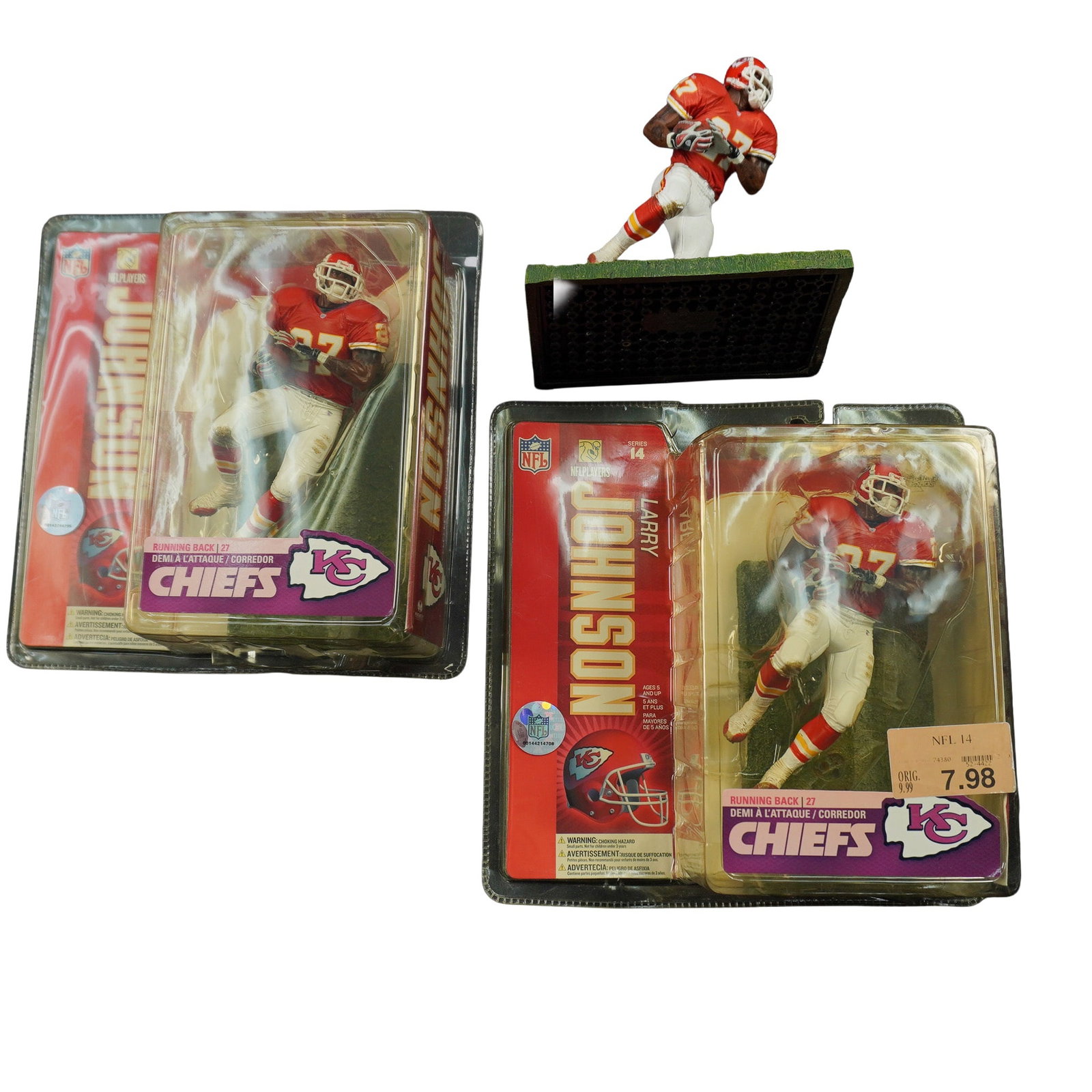 3pc Larry Johnson Kansas City Chiefs Figurines (1 of 4)