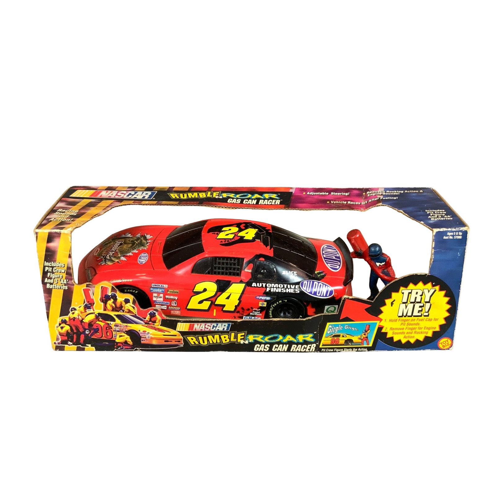 1997 Toy Biz NASCAR Jeff Gordon #24 Jurassic Park Gas Can Racer (1 of 3)