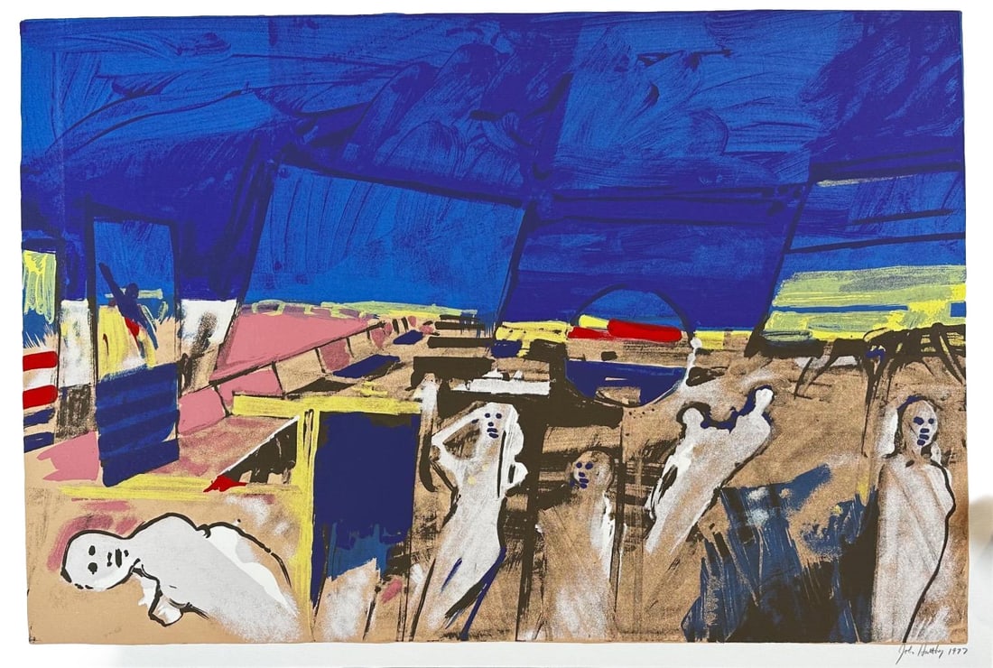 John Hultberg (American 1922-2005) Serigraph Actors, signed (1 of 4)