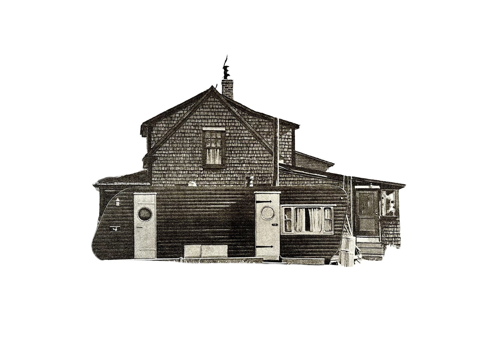John Baeder (1938), Screenprint, House With Trailer, Signed: Screenprint Titled House With Trailer Signed bottom right Numbered 63/200. Sight size 30" x 22.5" Dimensions: 30 x 22.5
