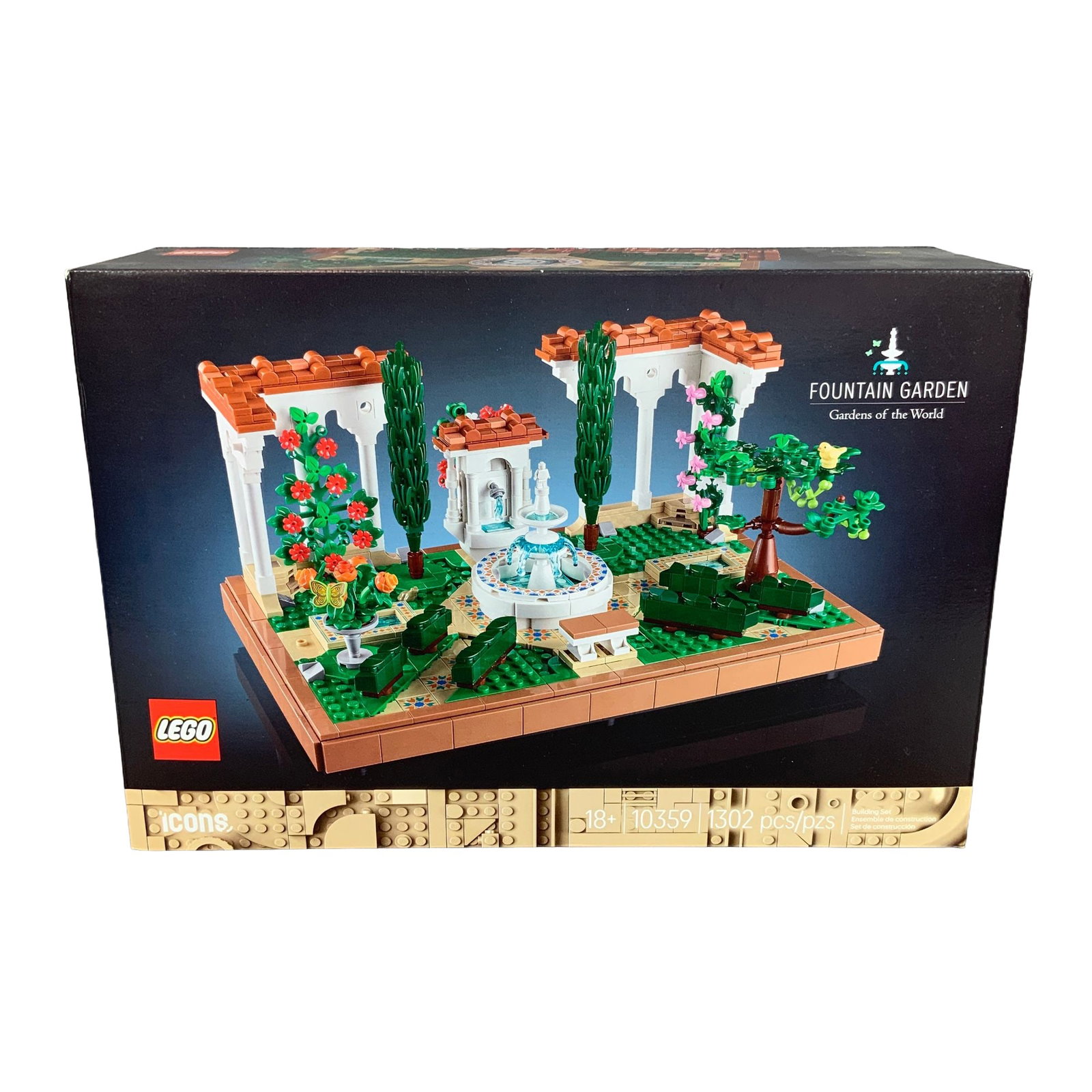 LEGO Icons Gardens of the World Set, Fountain Garden 10359 (1 of 3)