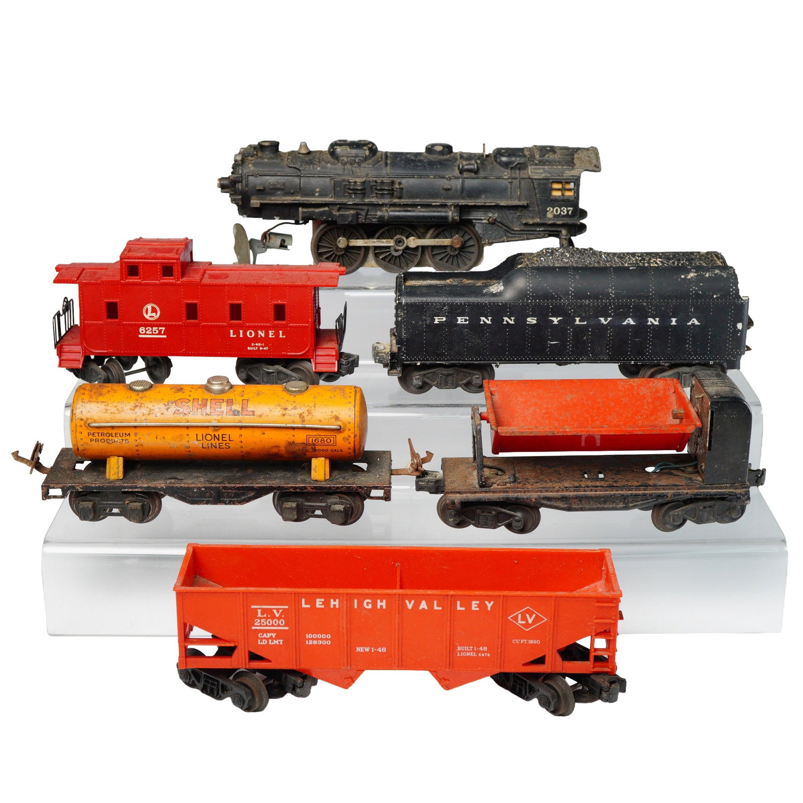 6pc Lionel Postwar O27 Model Railroad Pieces (1 of 3)