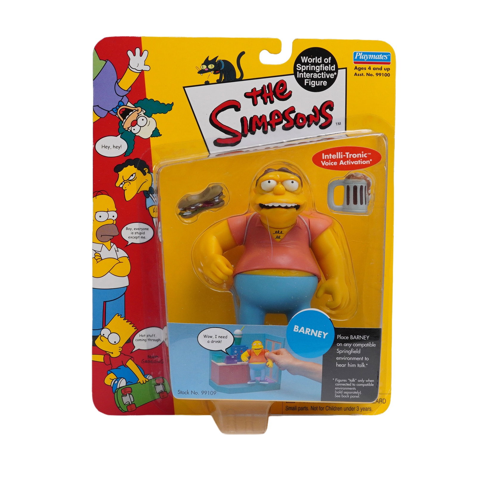 The Simpsons Barney Interactive Figure Playmates 99109 (1 of 3)