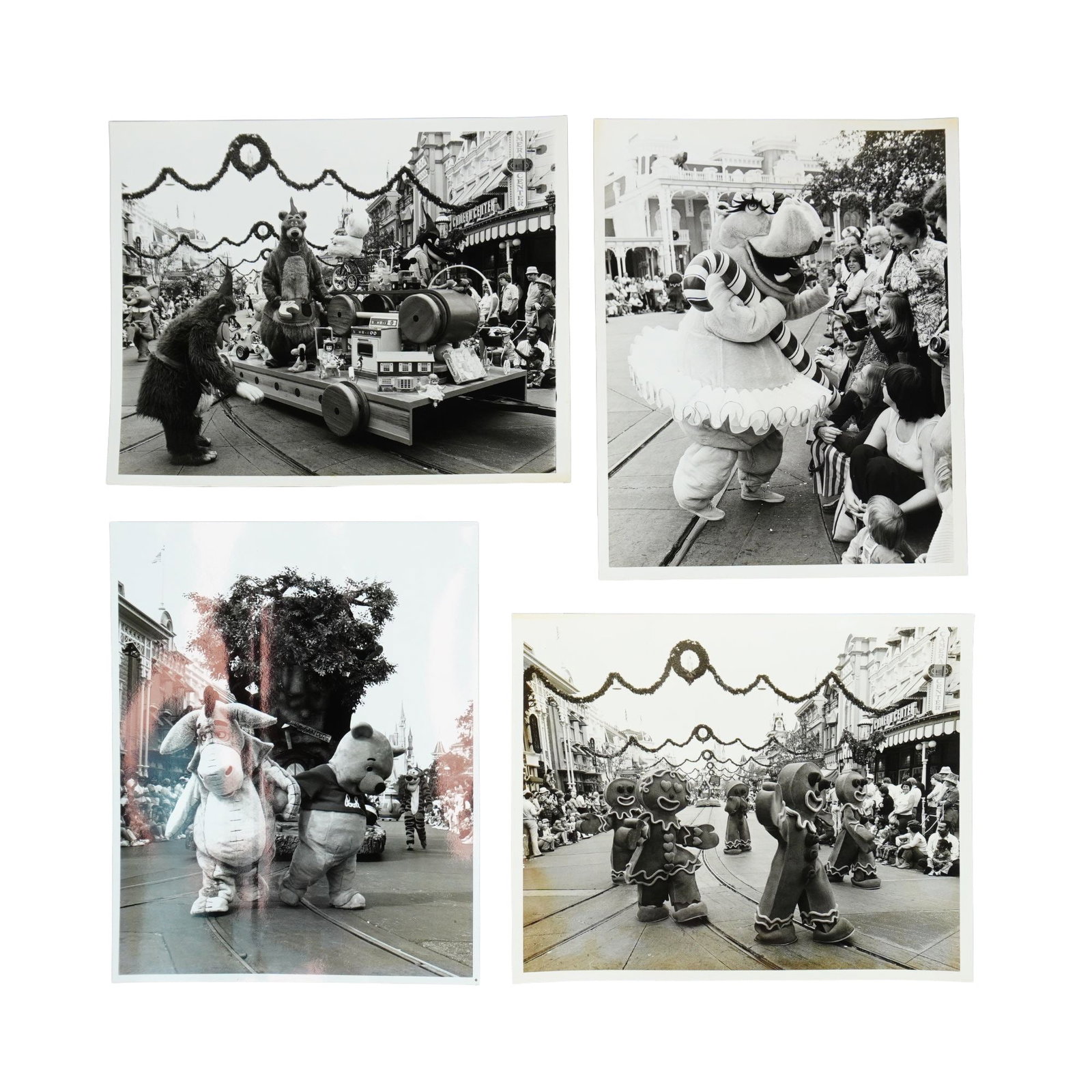 4pc Original B&W Walt Disney World Parade Press Photographs (1 of 2)