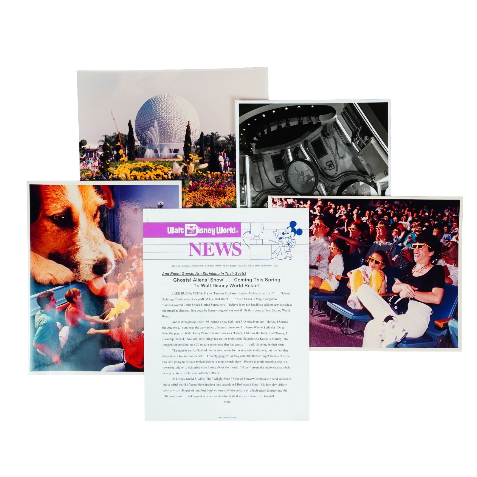 5pc Original Walt Disney World Epcot Shows and Attractions Press Materials (1 of 2)