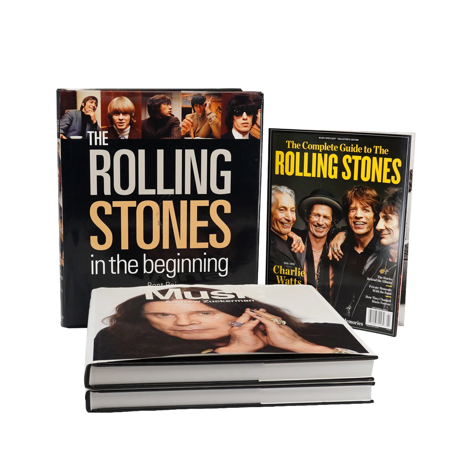 4pc Entertainment Theme Hardcover Coffee Table Books and Rolling Stones Magazine (1 of 3)