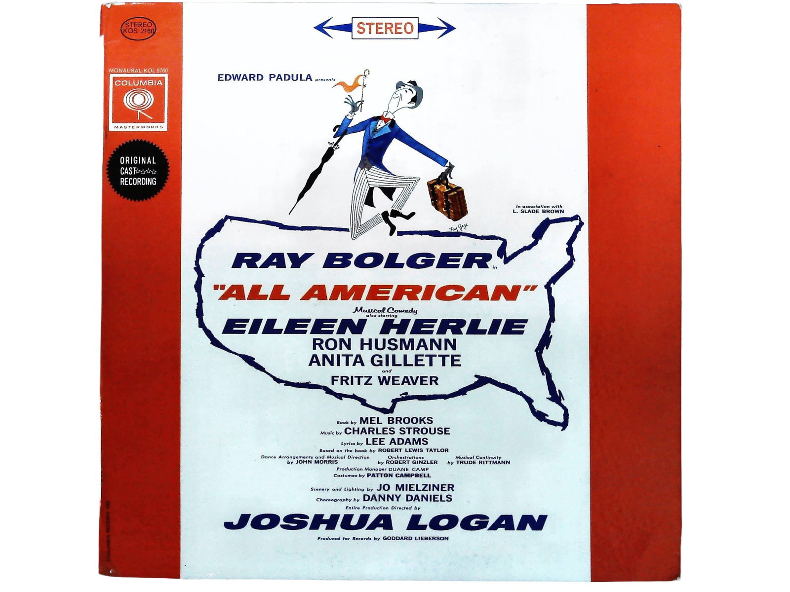 Bolger, Ray, Charles Strouse, and Lee Adams. All American (Original Broadway Cast). Columbia, 1962. (1 of 3)