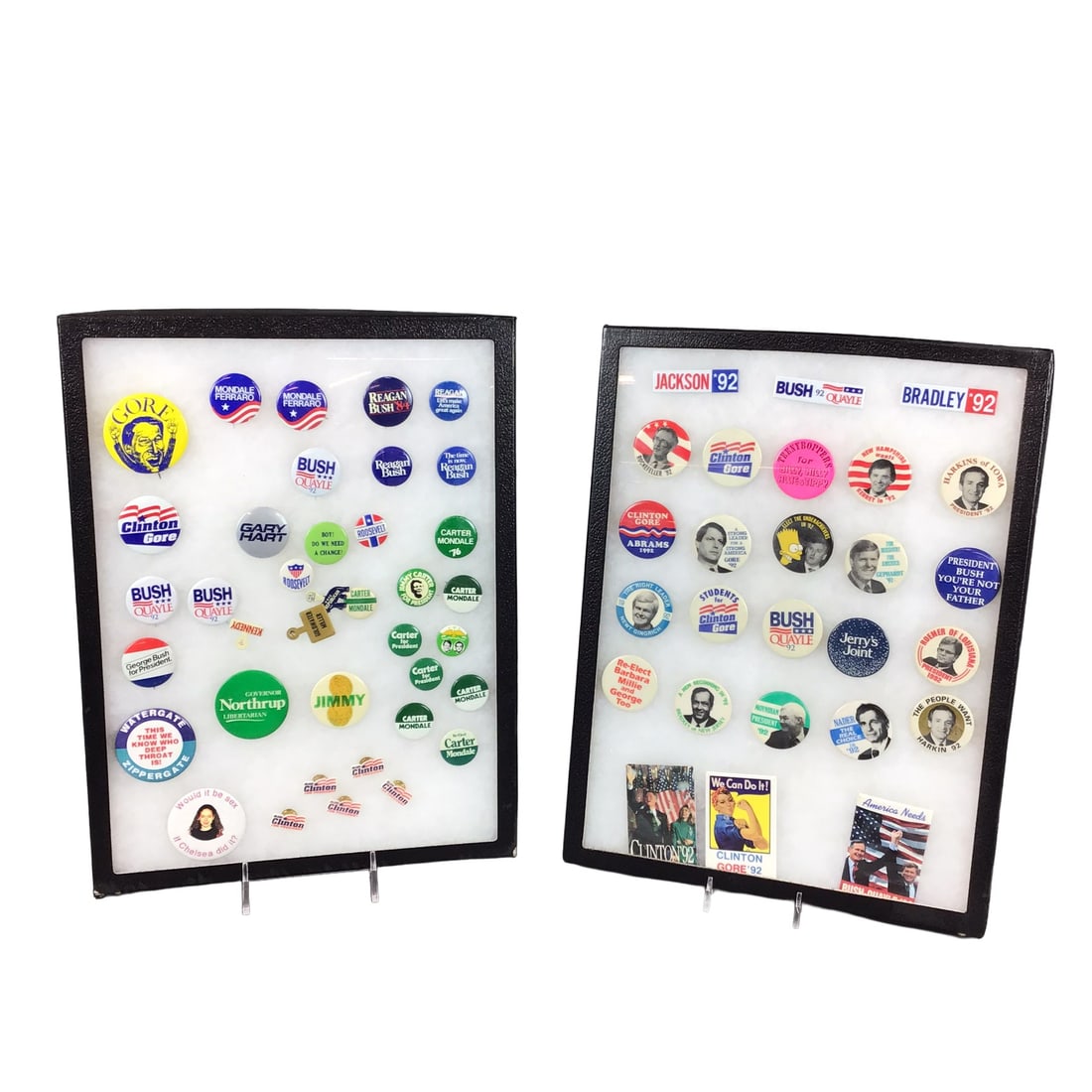 Two Framed 20th-Century U.S. Political Campaign Button and Ephemera Collections (1 of 4)