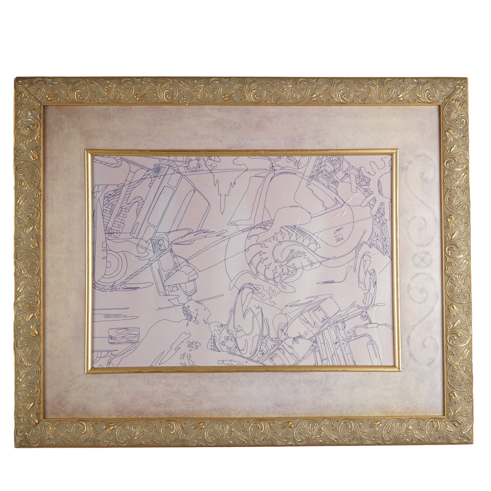 Lisa Ruyter (Attr.) Contemporary Art Preparatory Printed Drawing on Board (1 of 4)