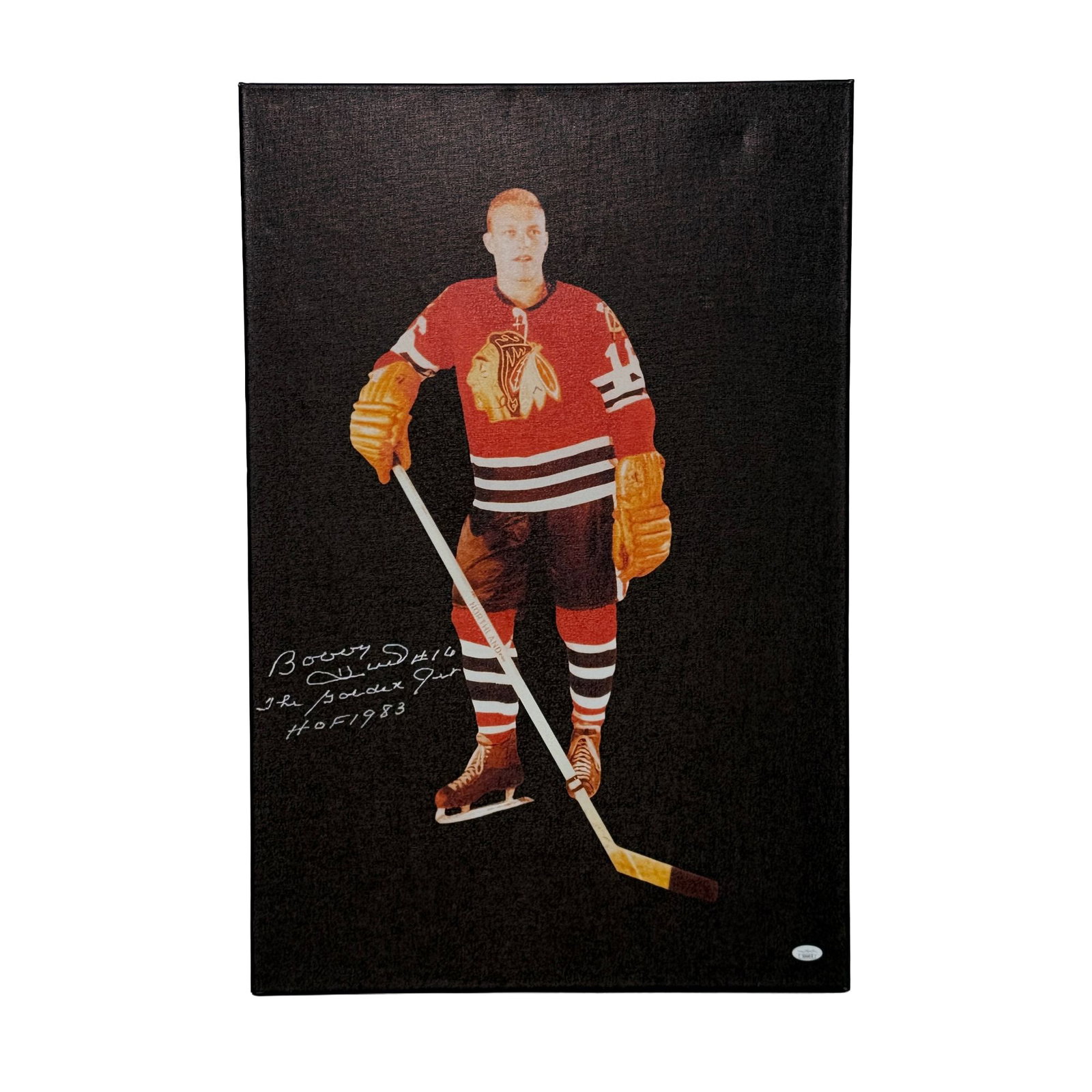 Bobby Hull Hockey Legend Autographed Wall Print JSA Cert. (1 of 4)