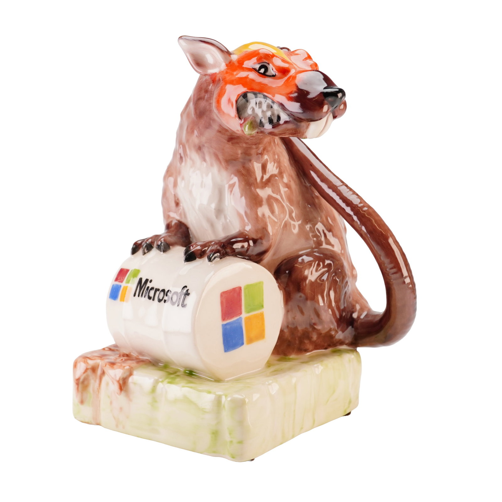 Kevin Francis Street Art Collection Banksy Corporate Toxic Rats Prototype Figure by Victoria Bourne: This satirical ceramic figurine is part of the Kevin Francis Street Art Collection, titled Corporate Toxic Rats. The piece is a unique work created by artist Victoria Bourne, dated February 13, 2023. 