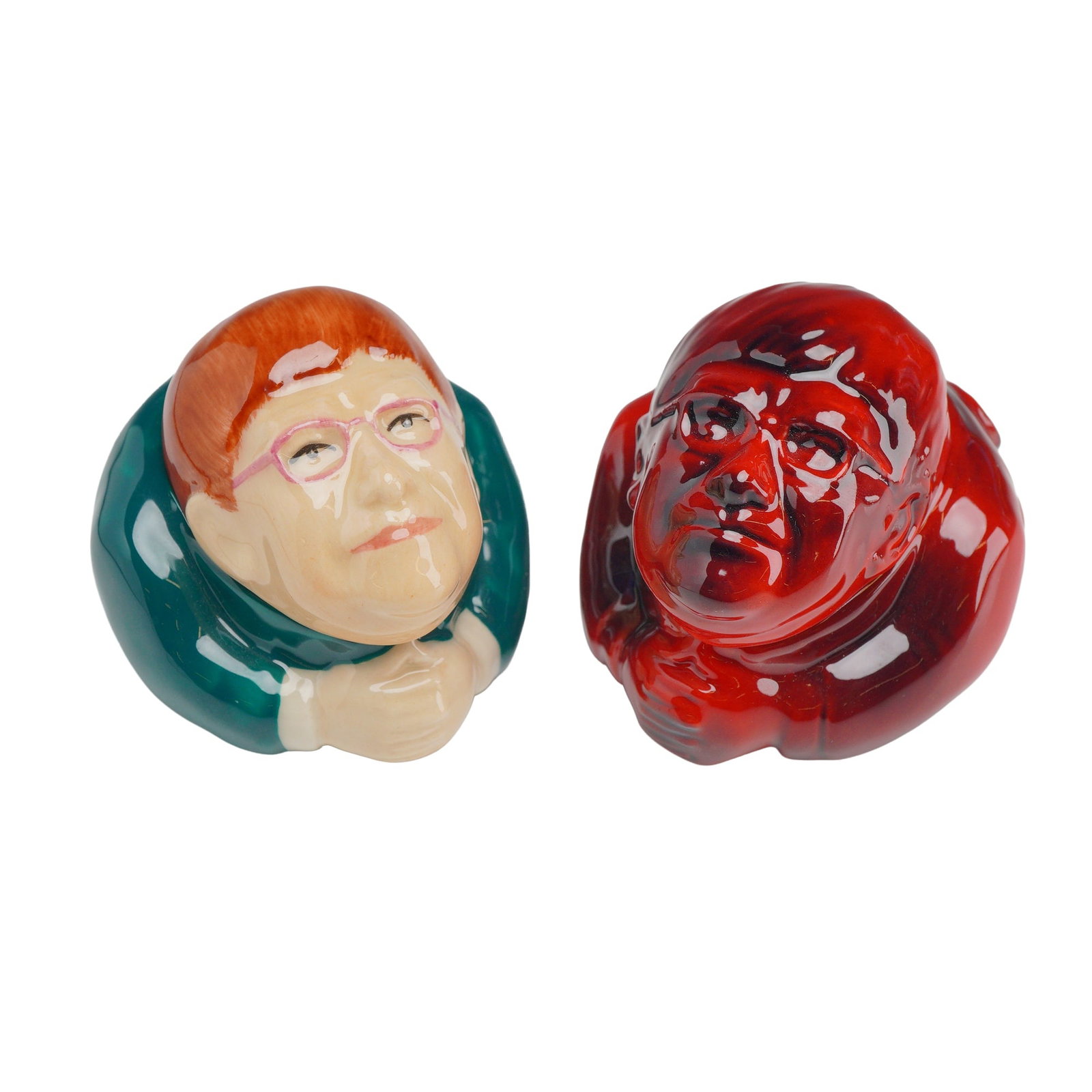 2pc Kevin Francis Face Pots, Sir Elton John Prototype (1 of 4)