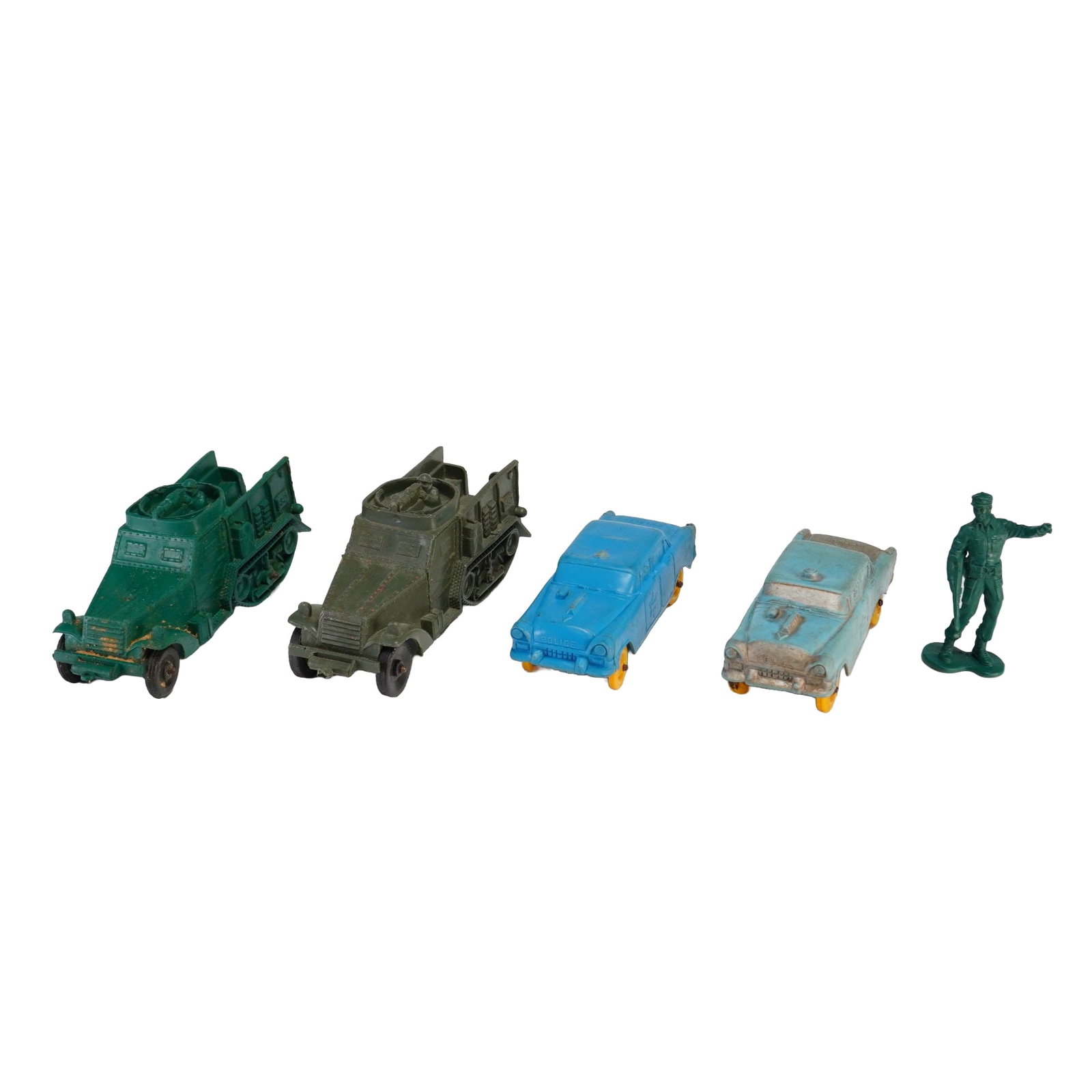 5pc Plastic Toy Army and Police Vehicles with Soldier Figure (1 of 3)