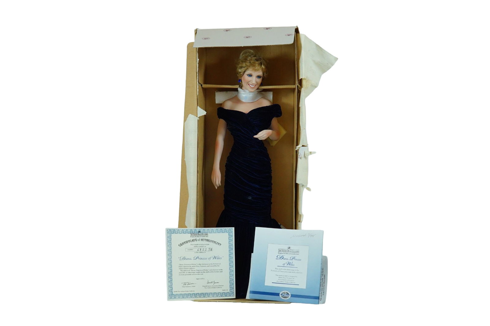 Ashton-Drake Galleries Diana, Princess of Wales Portrait Doll, 18 Inches: Produced by The Ashton-Drake Galleries and designed by artist Titus Tomescu, this portrait doll is part of the Portraits of Diana collection. The doll is constructed with a fine porcelain head, chest 