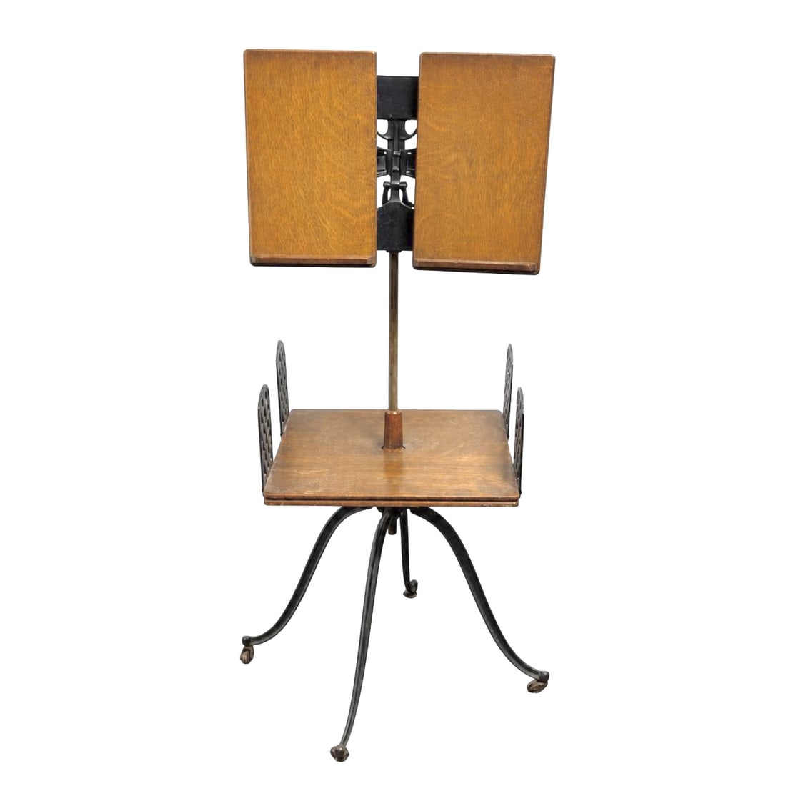 R.M. Lambie Victorian Oak and Cast Iron Adjustable Dictionary Stand (1 of 5)