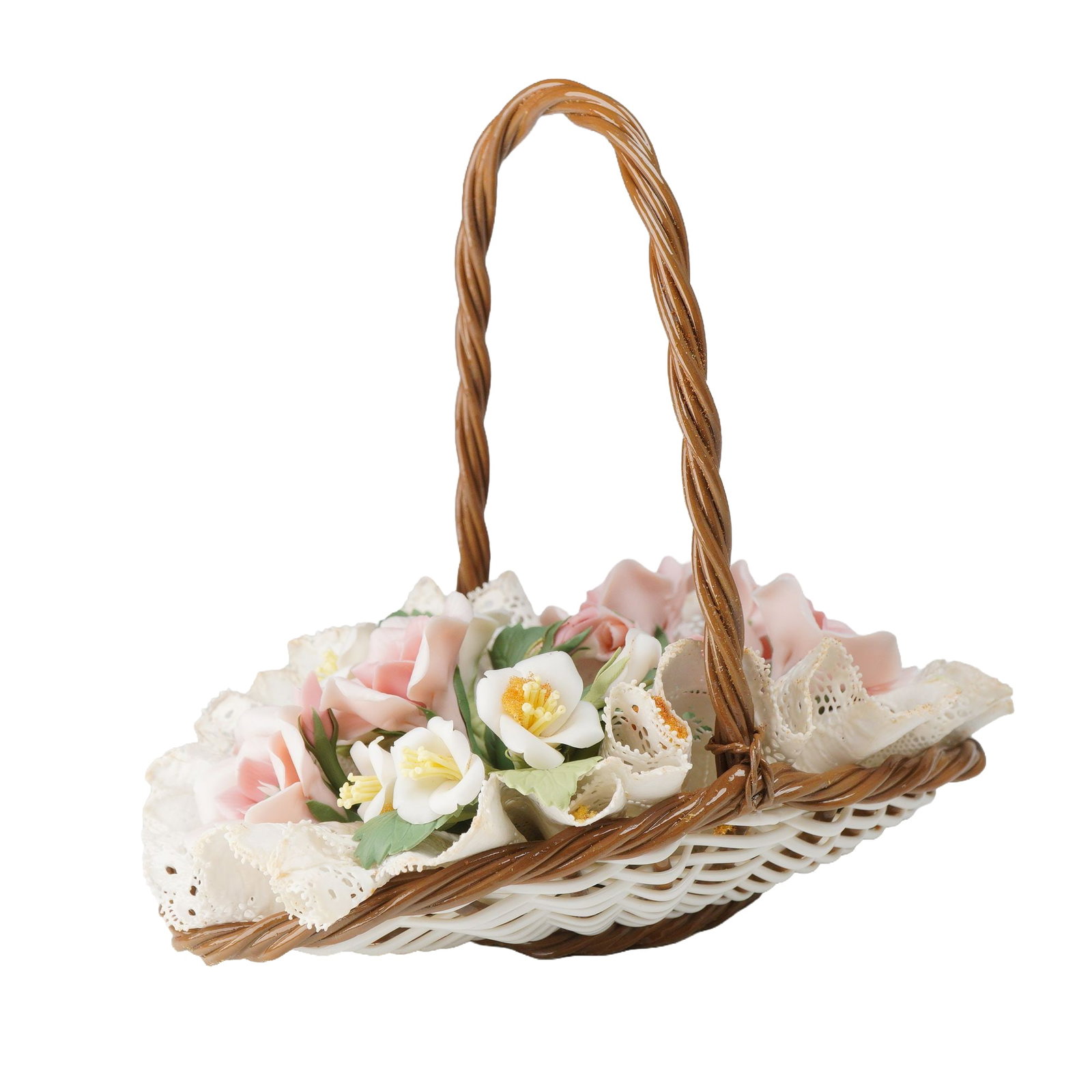 Lladro Porcelain Figurine Flat Basket of Flowers 0100575 with Original Box (1 of 4)