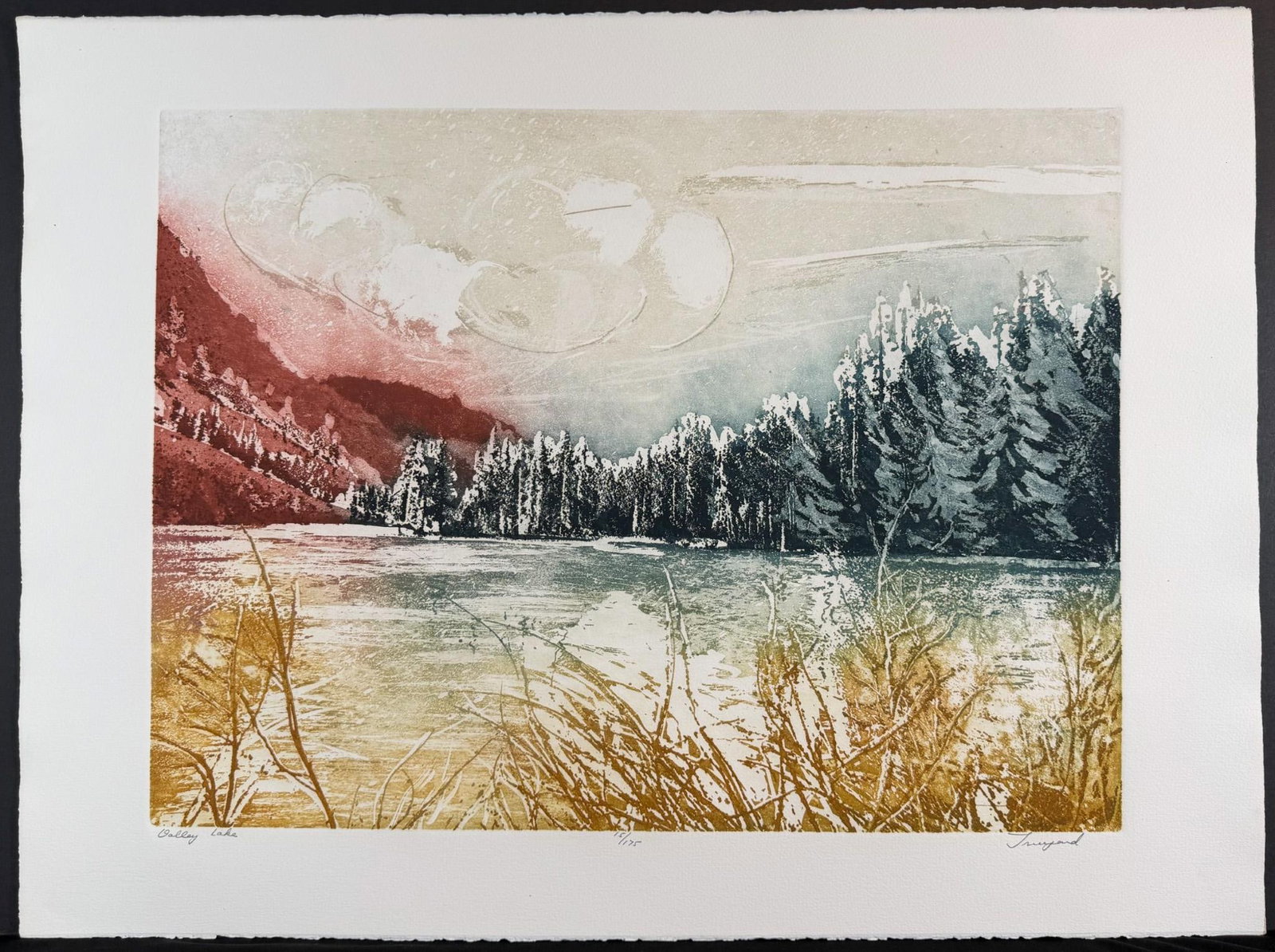 Irmgard (Switzerland) Etching Valley Lake, signed (1 of 6)