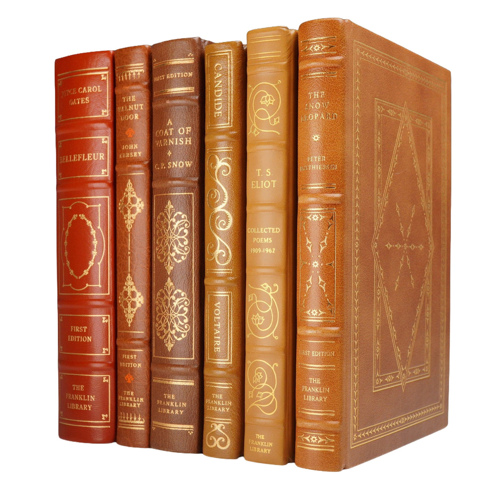6pc Franklin Library Collection of First Edition Society Leather-Bound Volumes, 1978-1980. (1 of 5)