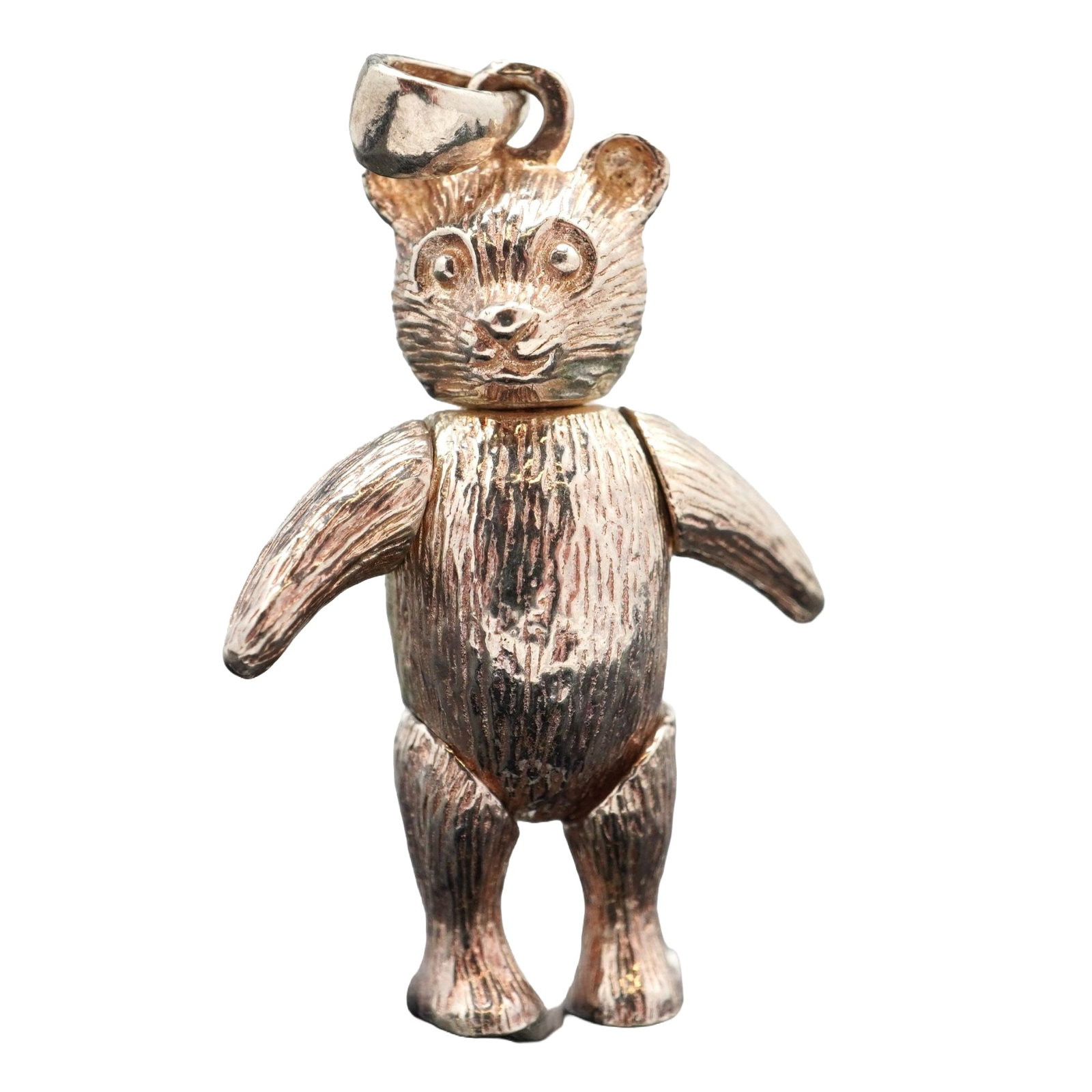Sterling Silver Articulated Teddy Bear Pendant (1 of 3)