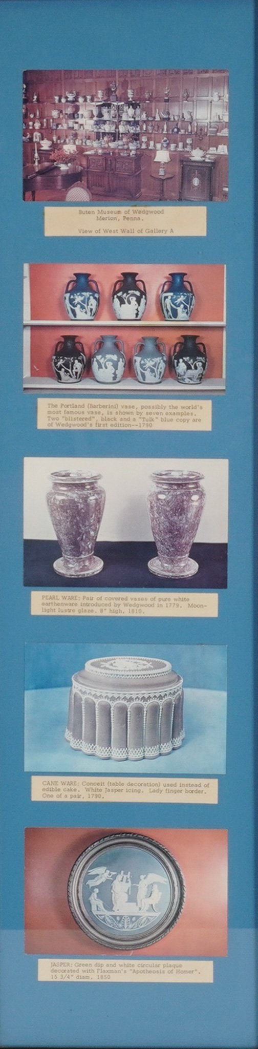 Framed Display Board of Wedgwood Pottery Wares Examples (1 of 7)
