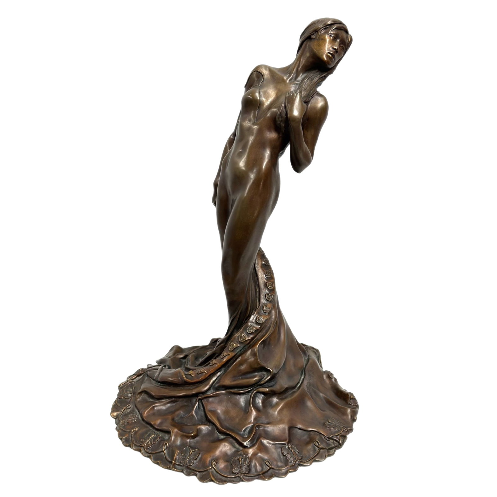 Harry McCormick Bronze Sculpture of a Draped Female Figure, 1983 (1 of 5)