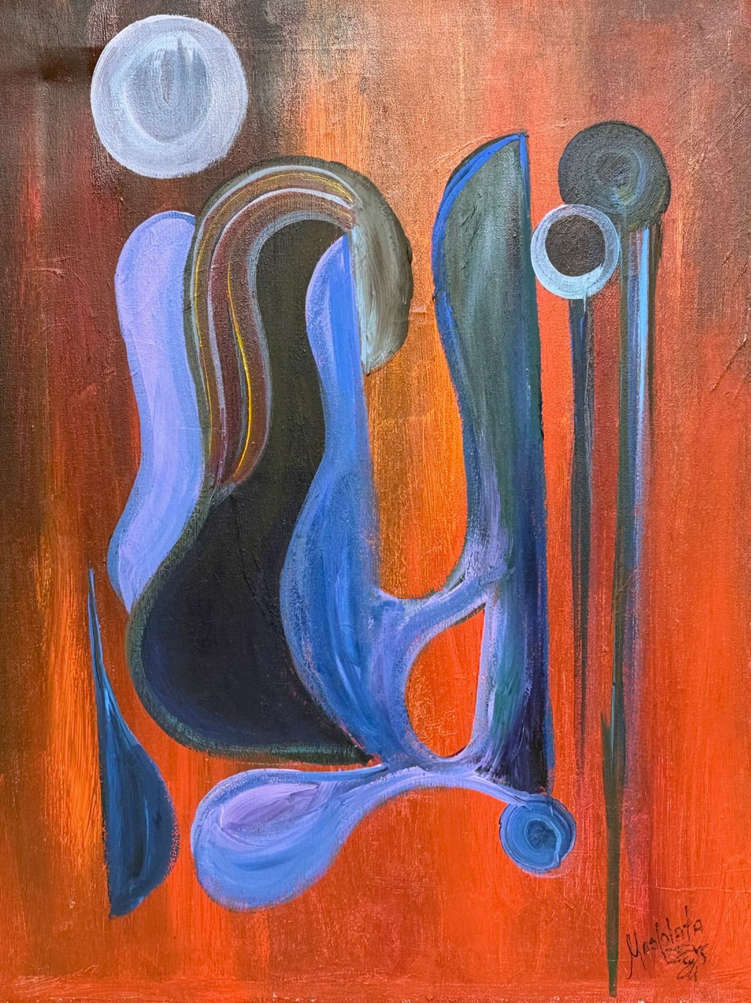 Alfonso Rendon aka Masplata (Panamanian, 1957 - 2025), Acrylic on Canvas, Notas Galacticas (1 of 5)
