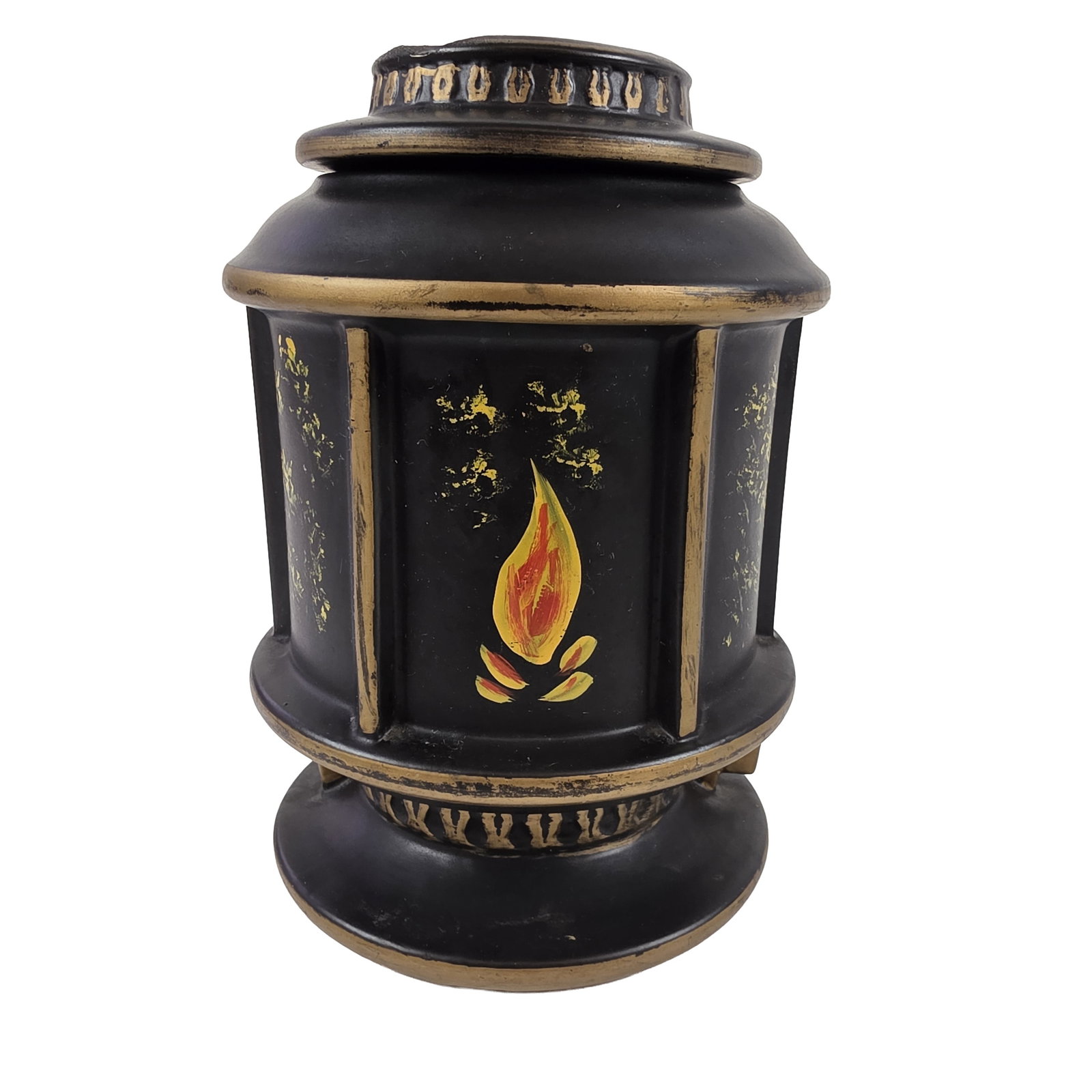 McCoy Pottery Black Ceramic Lantern Cookie Jar (1 of 4)