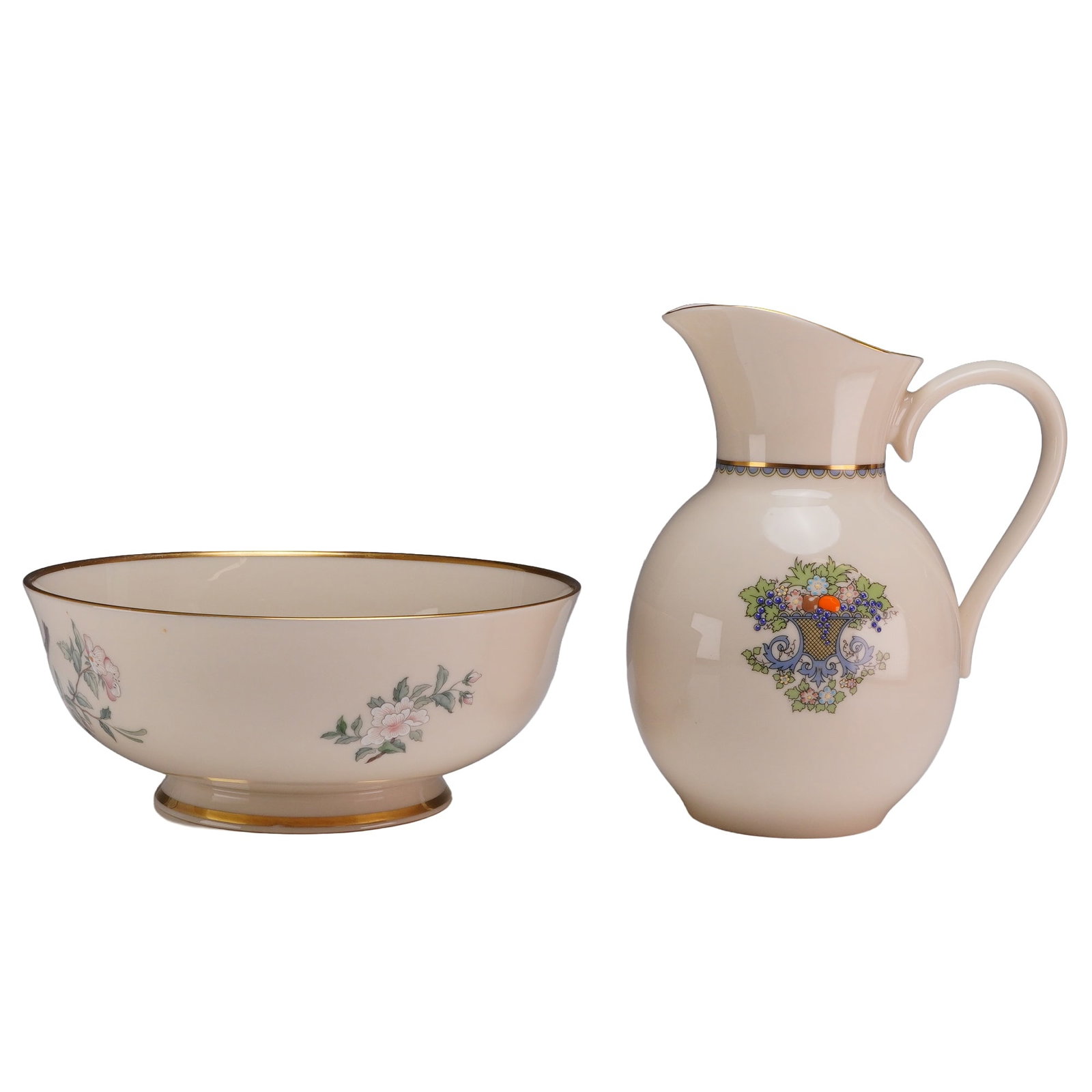 2pc Lenox Autumn Pitcher and Serenade Bowl (1 of 2)