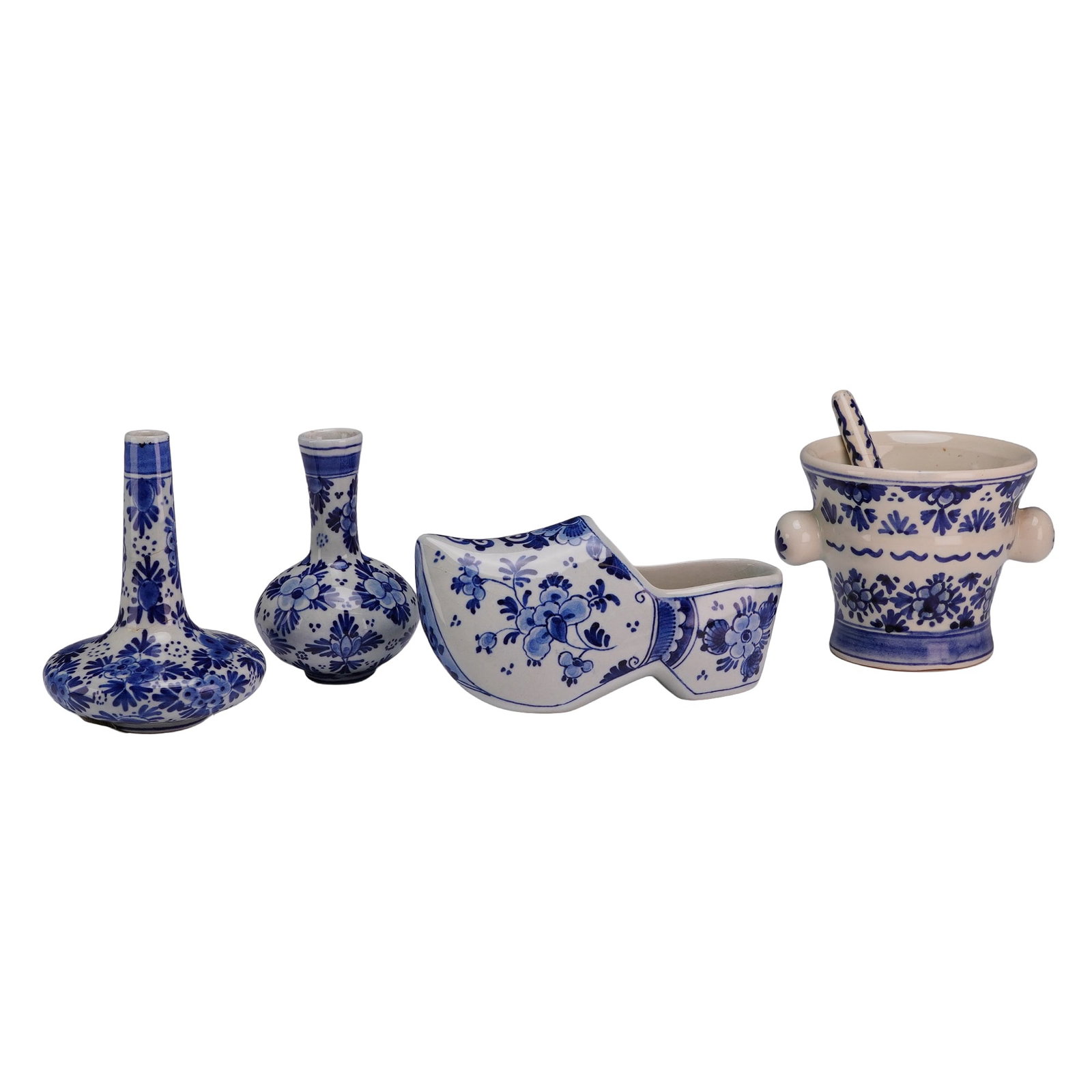 4pc Hand-Painted Delft Blue and White Small Pottery Items (1 of 3)