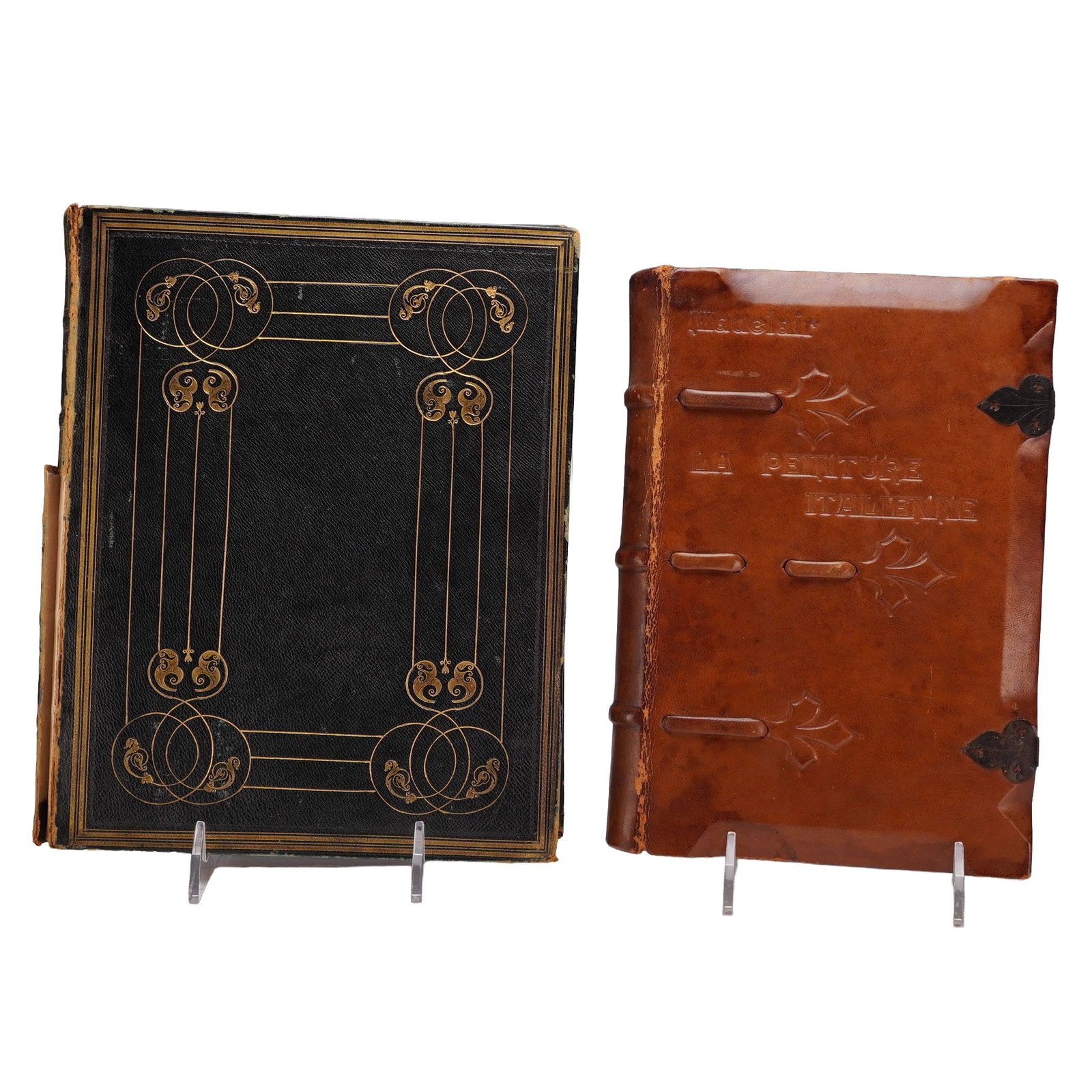 2pc Hardcover Books, Hogarth's Works, Vol. 2 and Camille Mauclair, La Peinture Italienne (1 of 4)