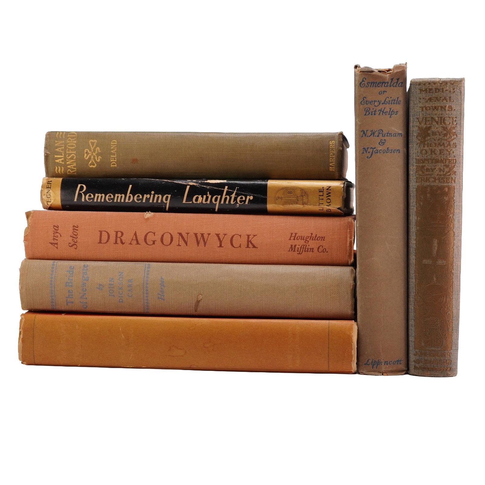 7pc Hardcover Books, Remembering Laughter, Dragonwyck, The Story of Venice, and More (1 of 4)
