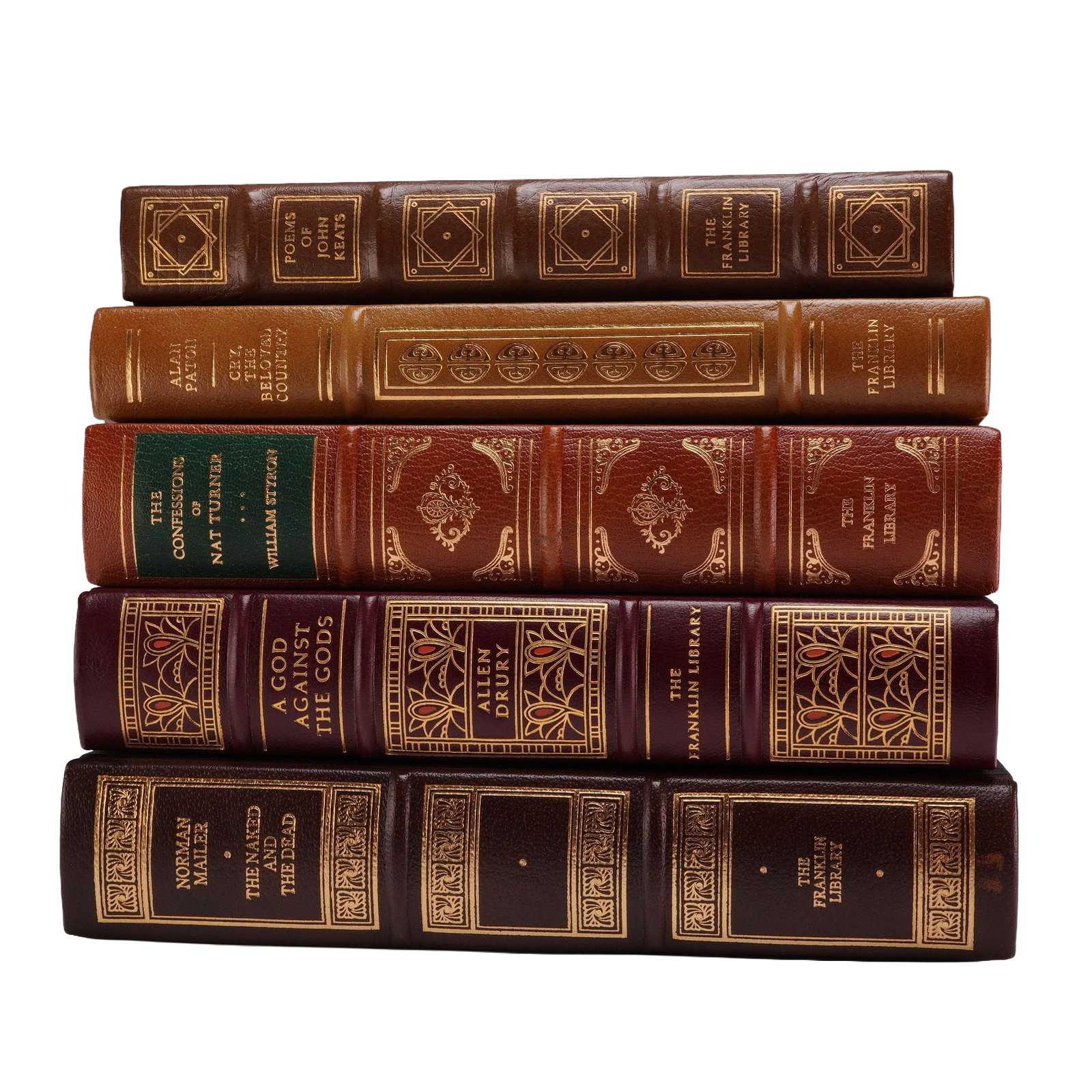 5pc Franklin Library Books, The Naked and the Dead, The Confessions of Nat Turner, and Cry, the (1 of 6)