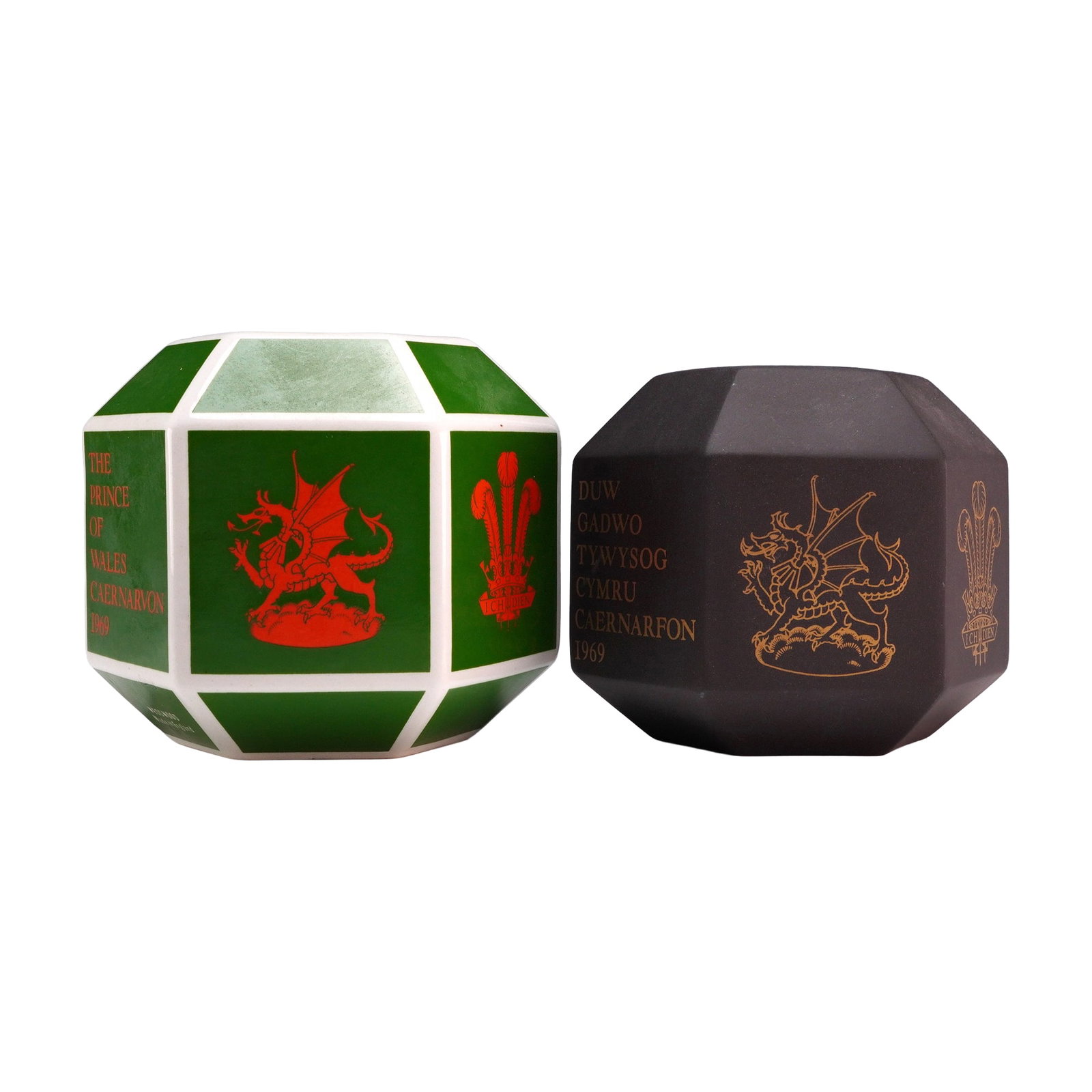 2pc Wedgwood Prince of Wales Caernarvon 1969 Commemorative Coin Banks (1 of 3)