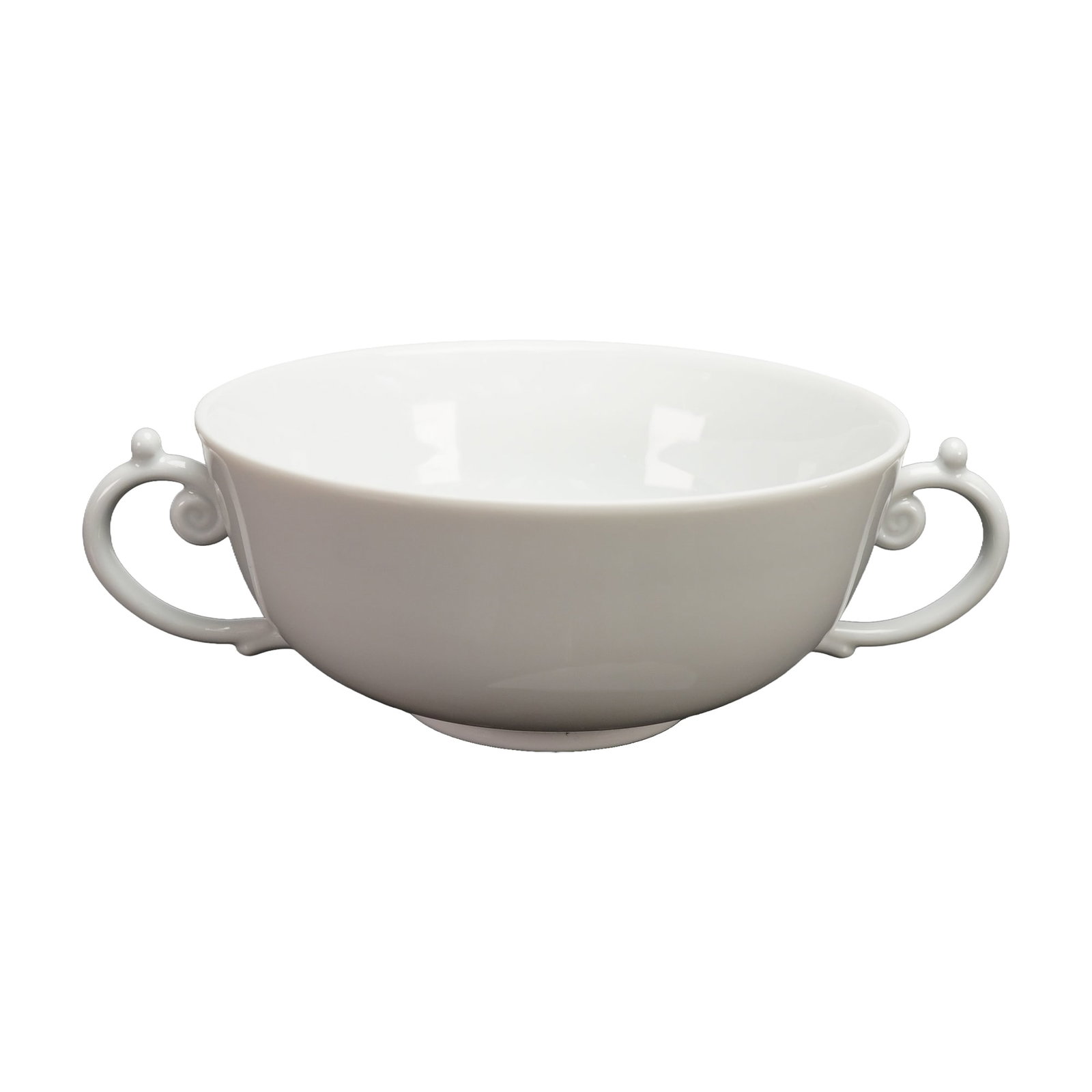 L'Objet Flat Cream Soup Bowl, Aegean White: Inspired by the Greco-Roman treasures of the ancient world, Aegean is a dinnerware collection made from Limoges porcelain. The name is derived from the Greek word aiges, which means waves. Stamped on 