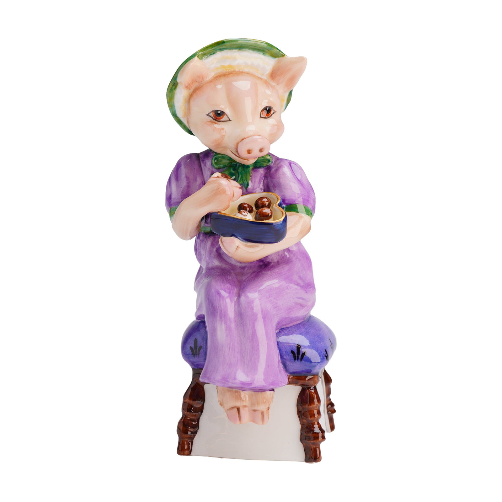 Royale Stratford Hand Painted Bone China Figurine, Miss Pig (1 of 4)