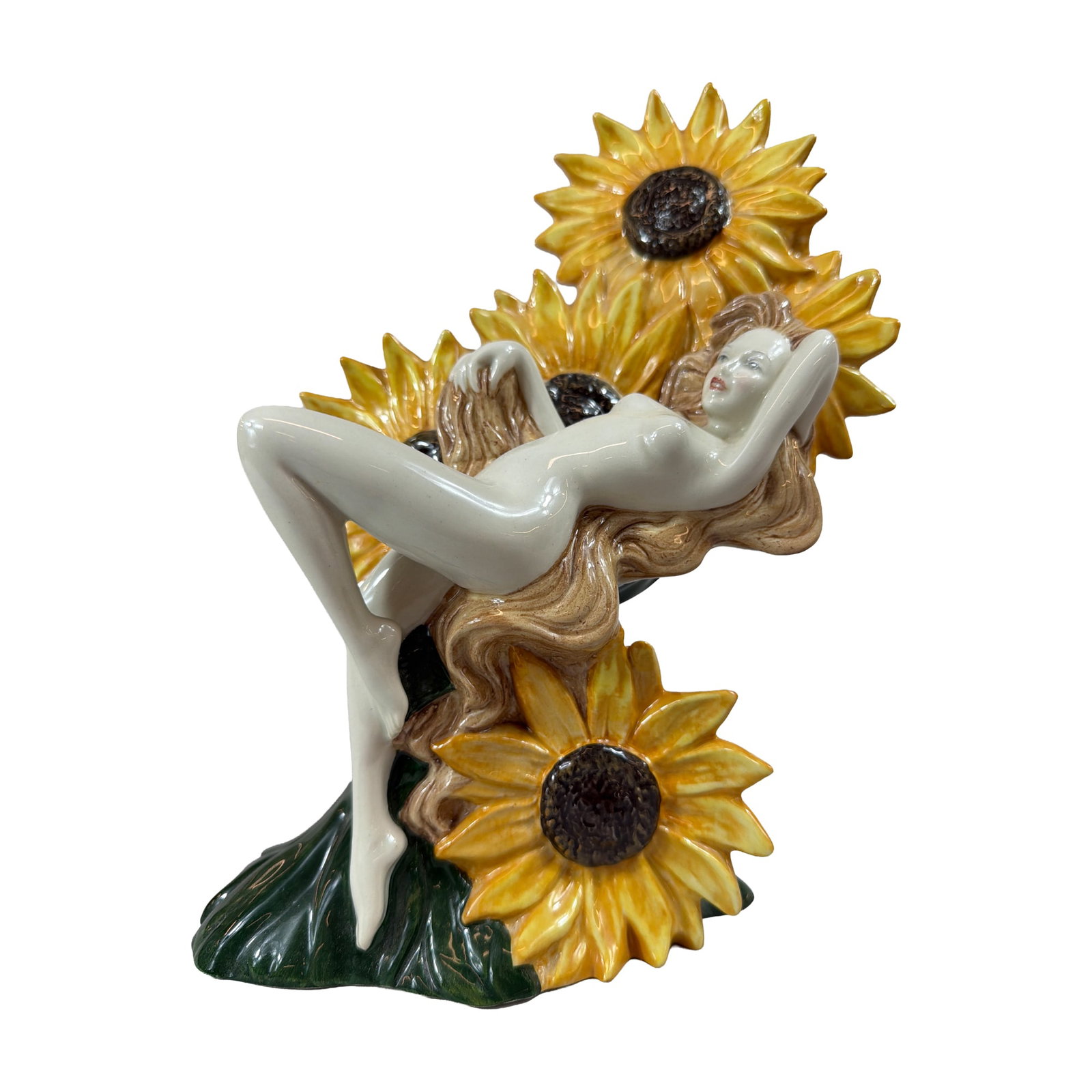Carlton Ware English Ceramic Sunflower Girl Figurine (1 of 5)