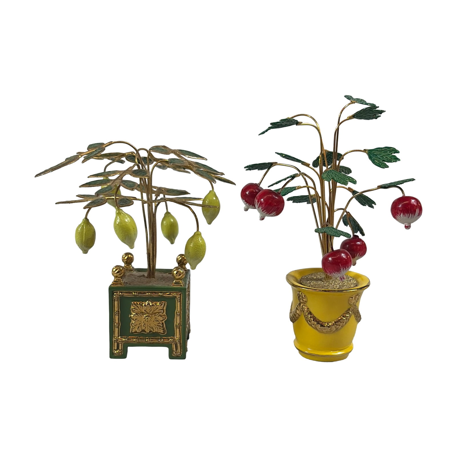 2pc Franklin Mint House of Faberge Imperial Fruit Trees (1 of 4)