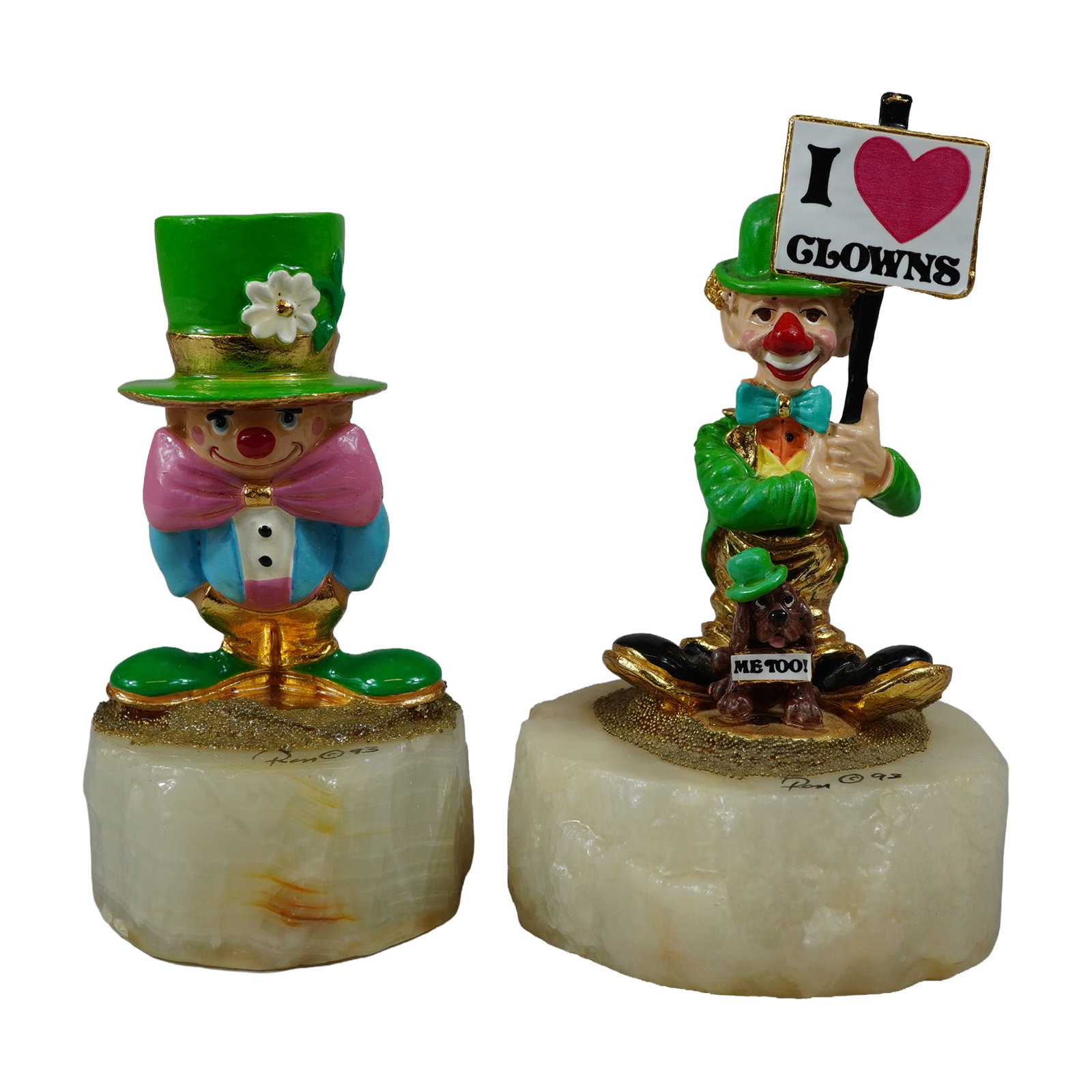 2pc Ron Lee 1993 Clown Sculptures (1 of 6)