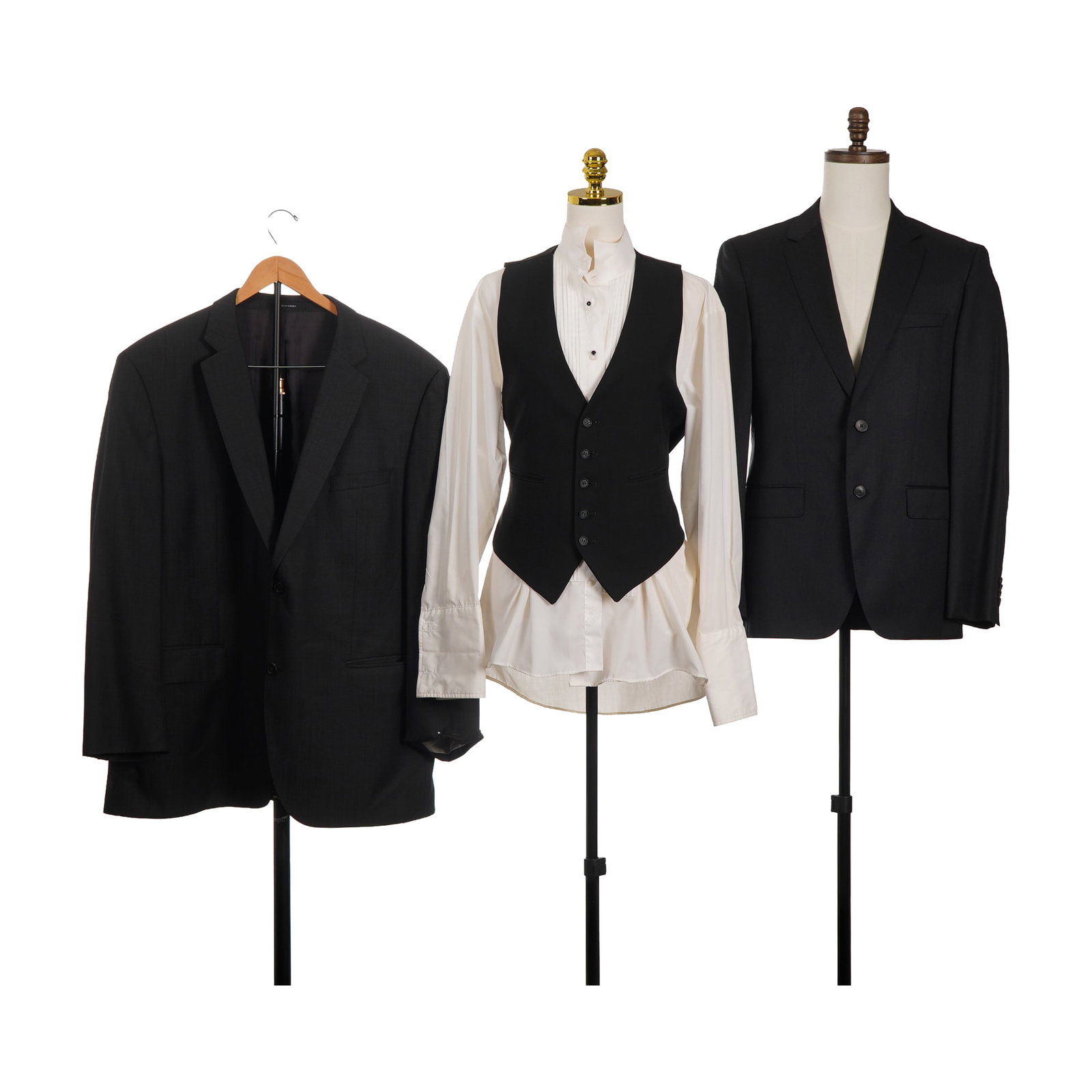 4pc Men's Formal Attire Featuring Hugo Boss Jackets and Monsieur Adolfo Shirt (1 of 4)