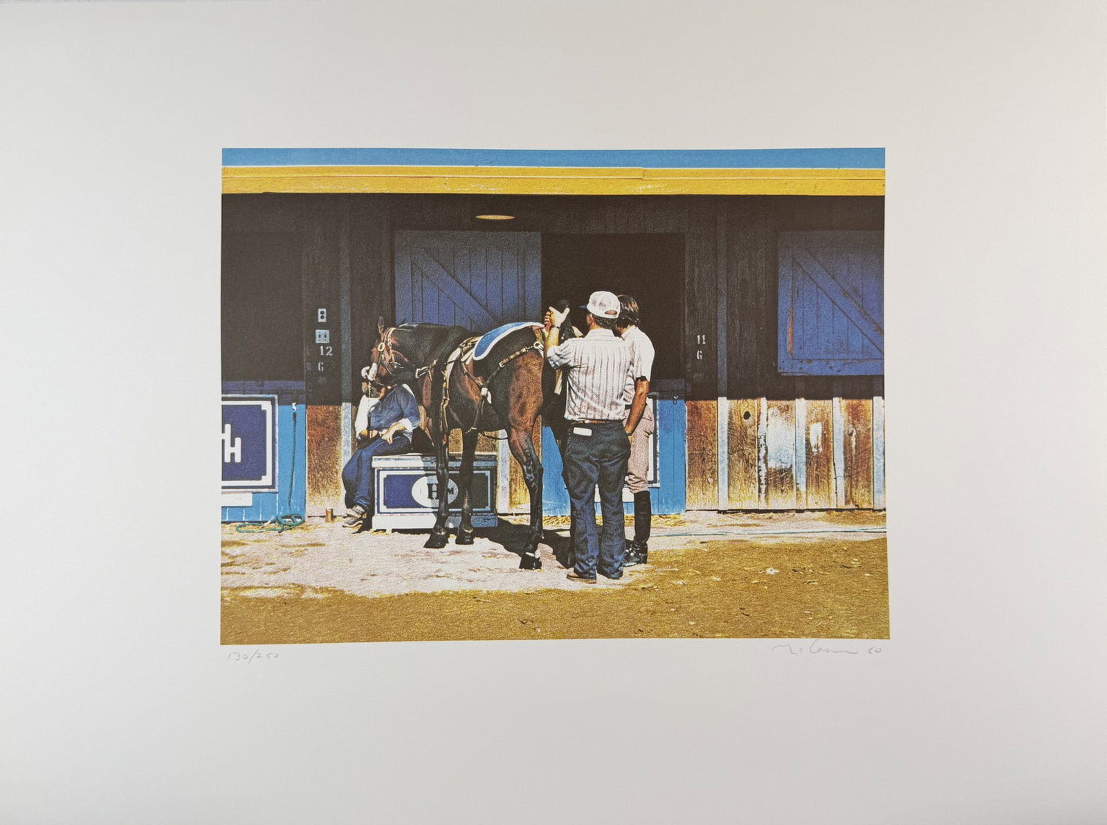 Richard McLean (1934-2014) Lithograph, Lucky Penny, Signed: Lithograph Titled Lucky Penny Signed bottom right Numbered 130/250. Year 1980 Sight size 30" x 22.5" Dimensions: See Description.