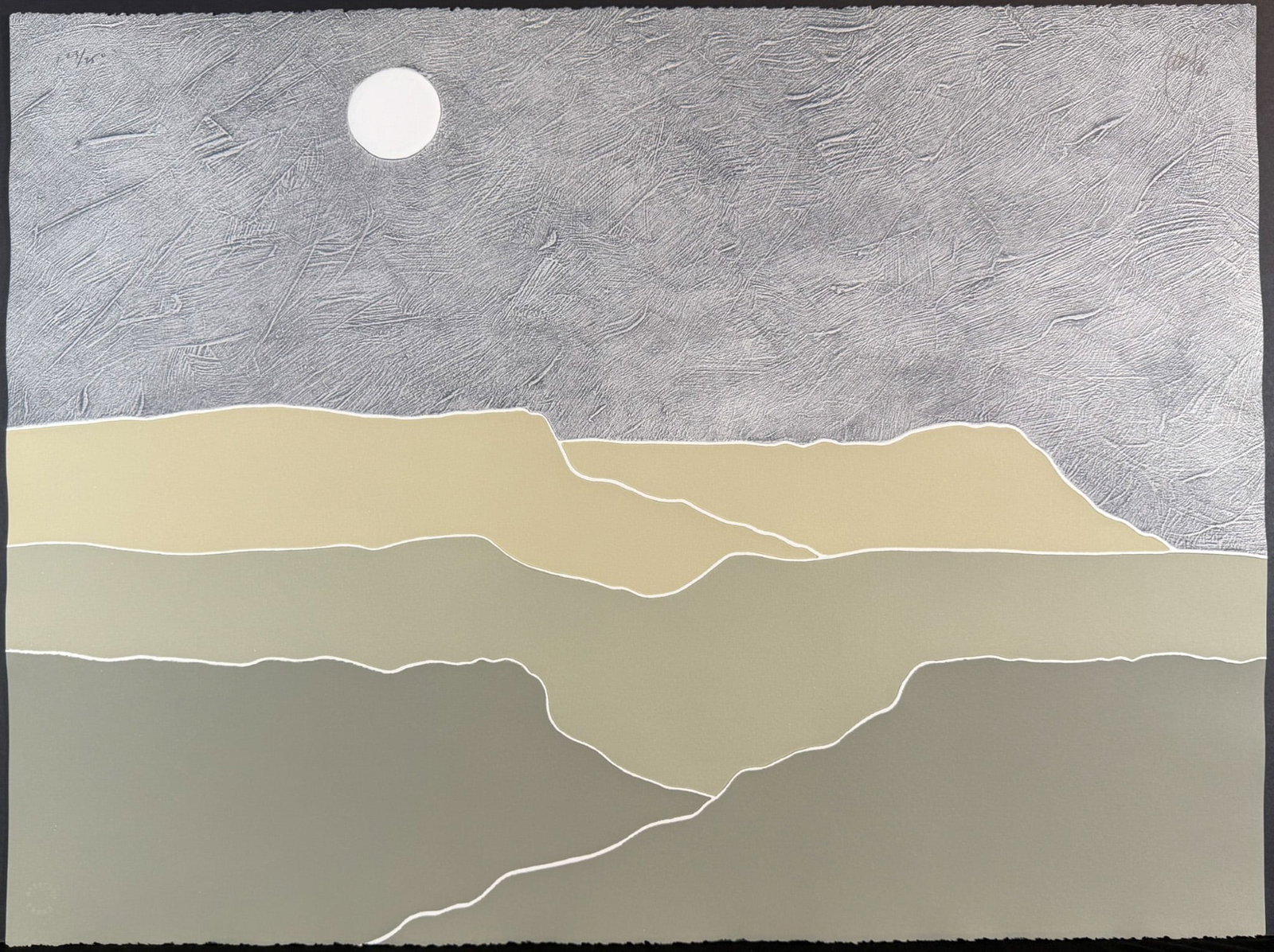 Peter Keefer (1933-) Serigraph, Taos Dusk, Signed: Serigraph Titled Taos Dusk. Signed top right Numbered 223/250. Sight size 30" x 22" Dimensions: See Description.