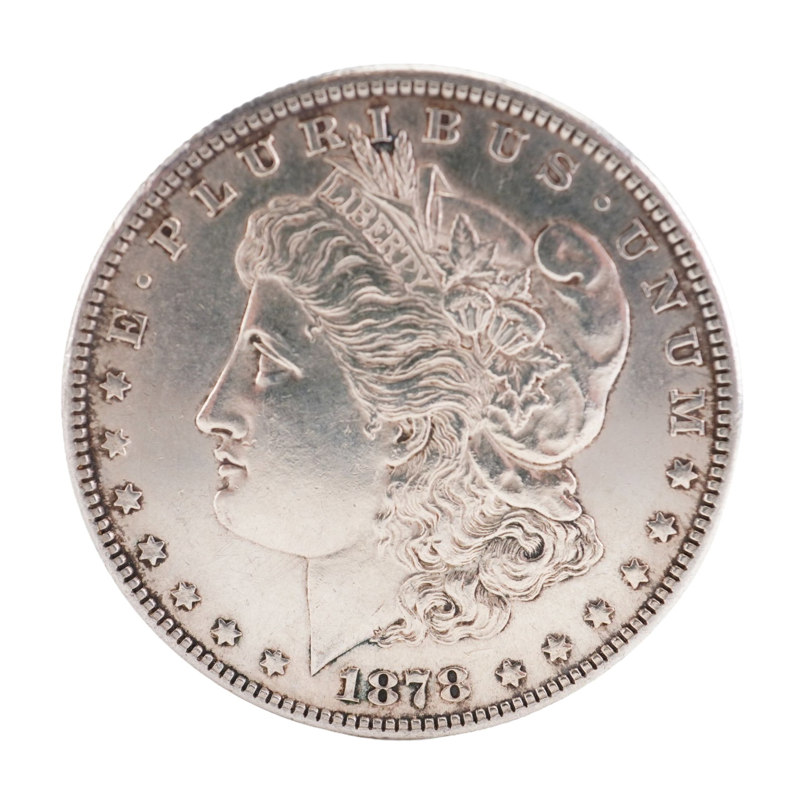 1878 U.S. Morgan Dollar 90% Silver Coin, Circulated (1 of 2)