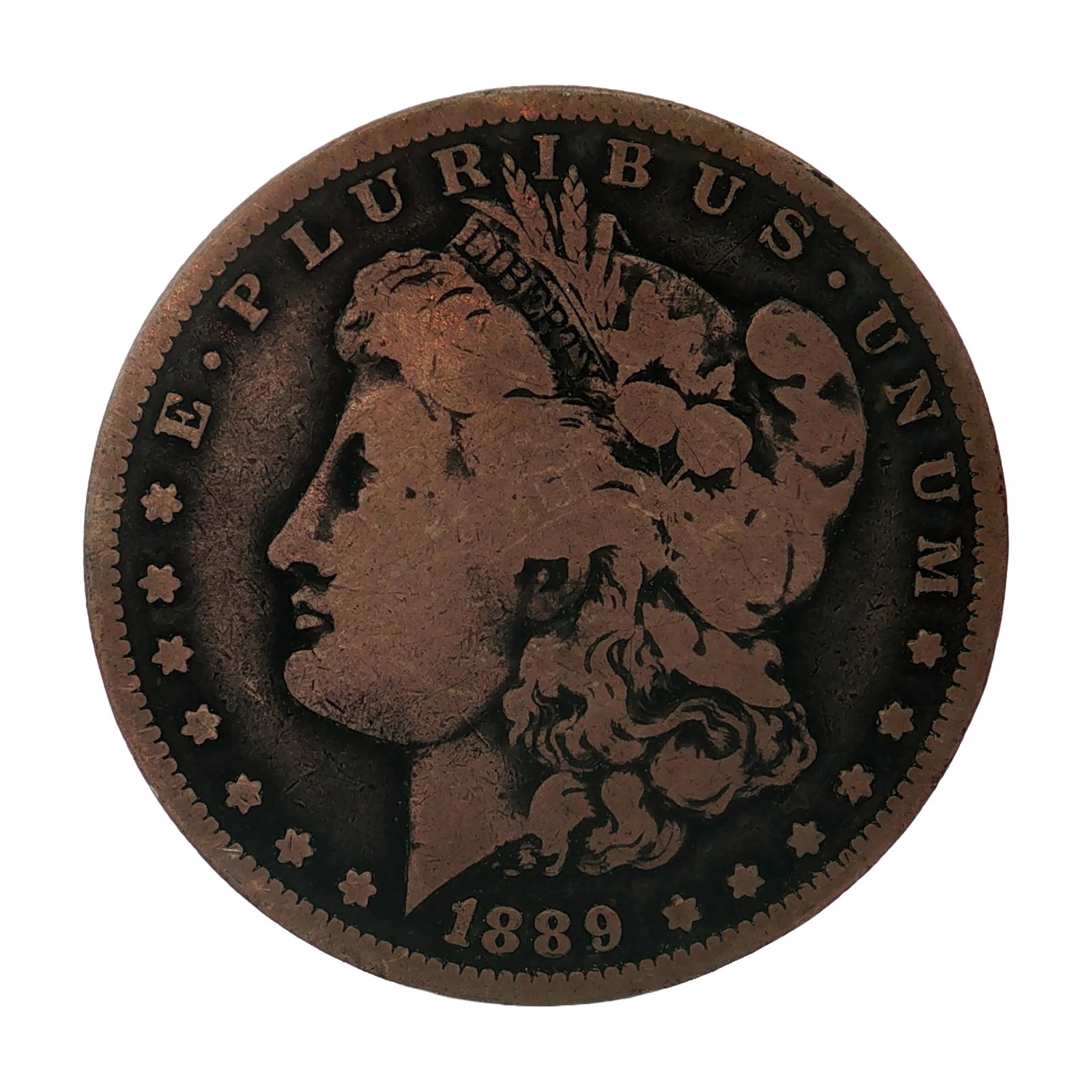 1889-O US Morgan Silver Dollar Coin Circulated (1 of 2)