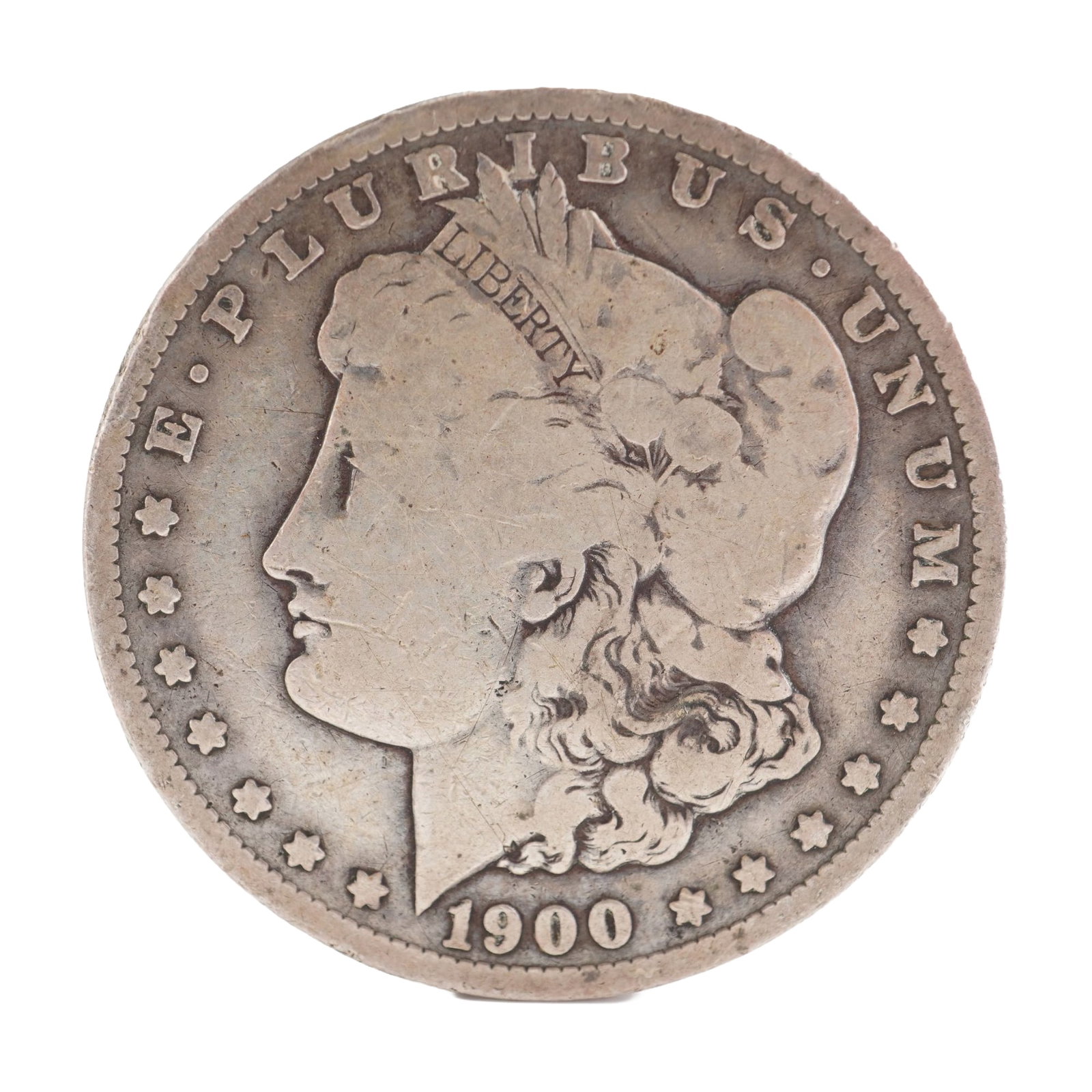1900 U.S. Morgan Dollar 90% Silver Coin, Circulated (1 of 2)