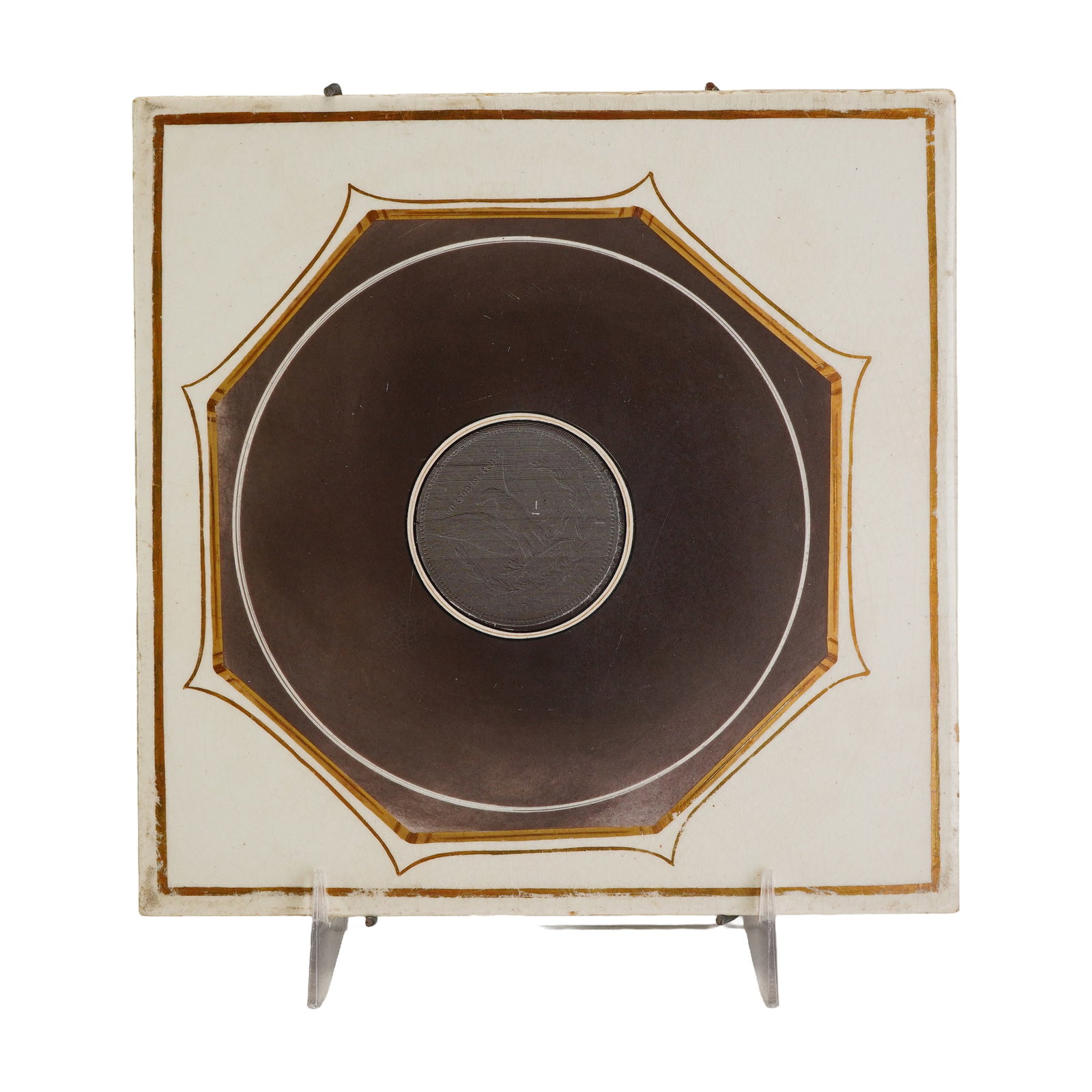 Josiah Wedgwood & Sons Etruria Engraved Medallion Tile (1 of 3)