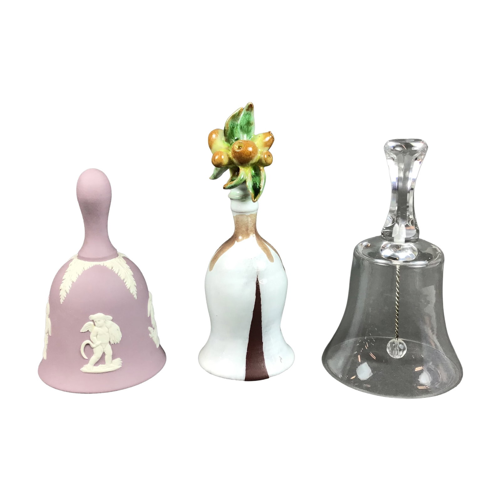 3pc Decorative Table Bells Including Wedgwood and Crystal (1 of 3)