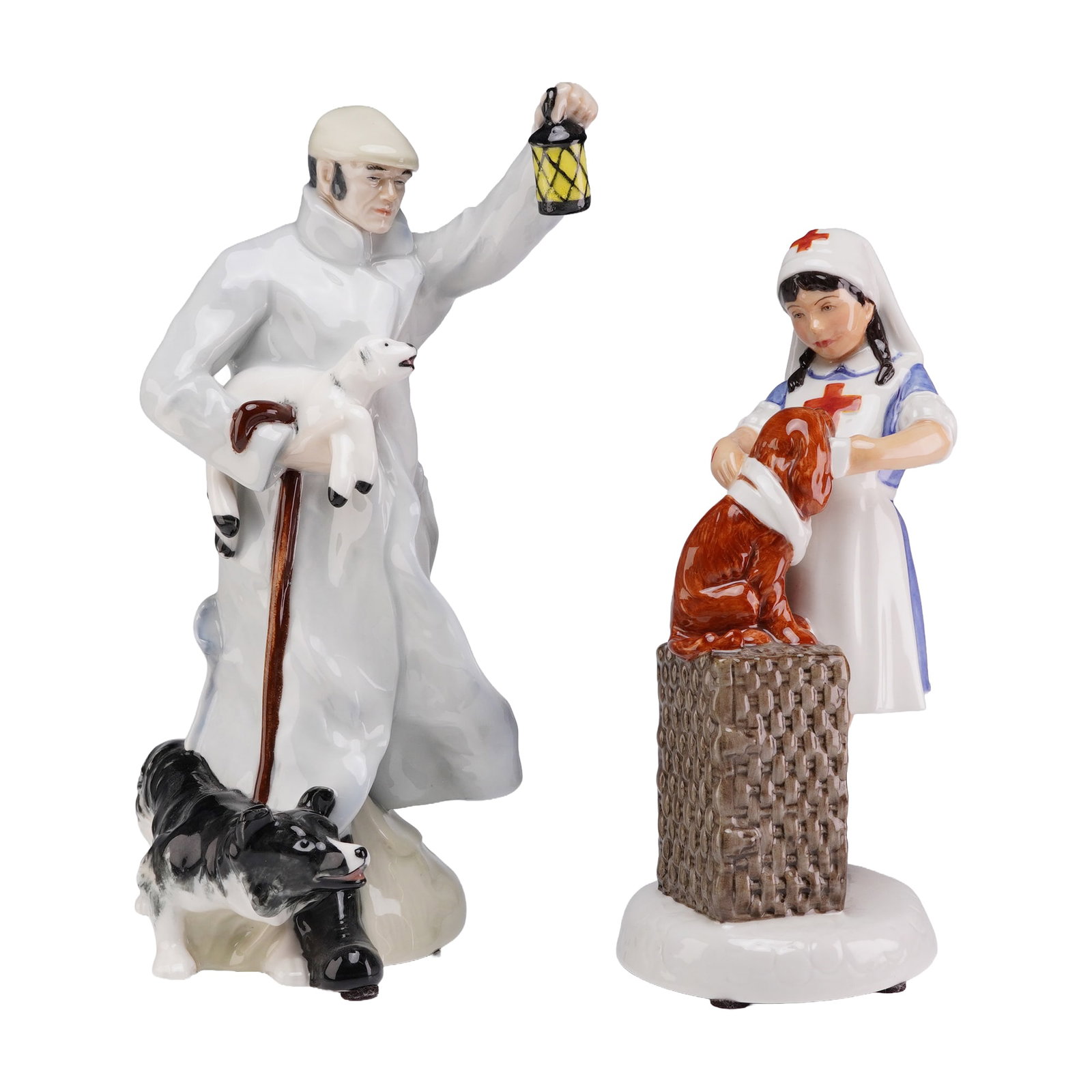 Two Royal Doulton Reflections and Childhood Days Figurines, Shepherd HN3160 and It Won't Hurt 2963 (1 of 3)
